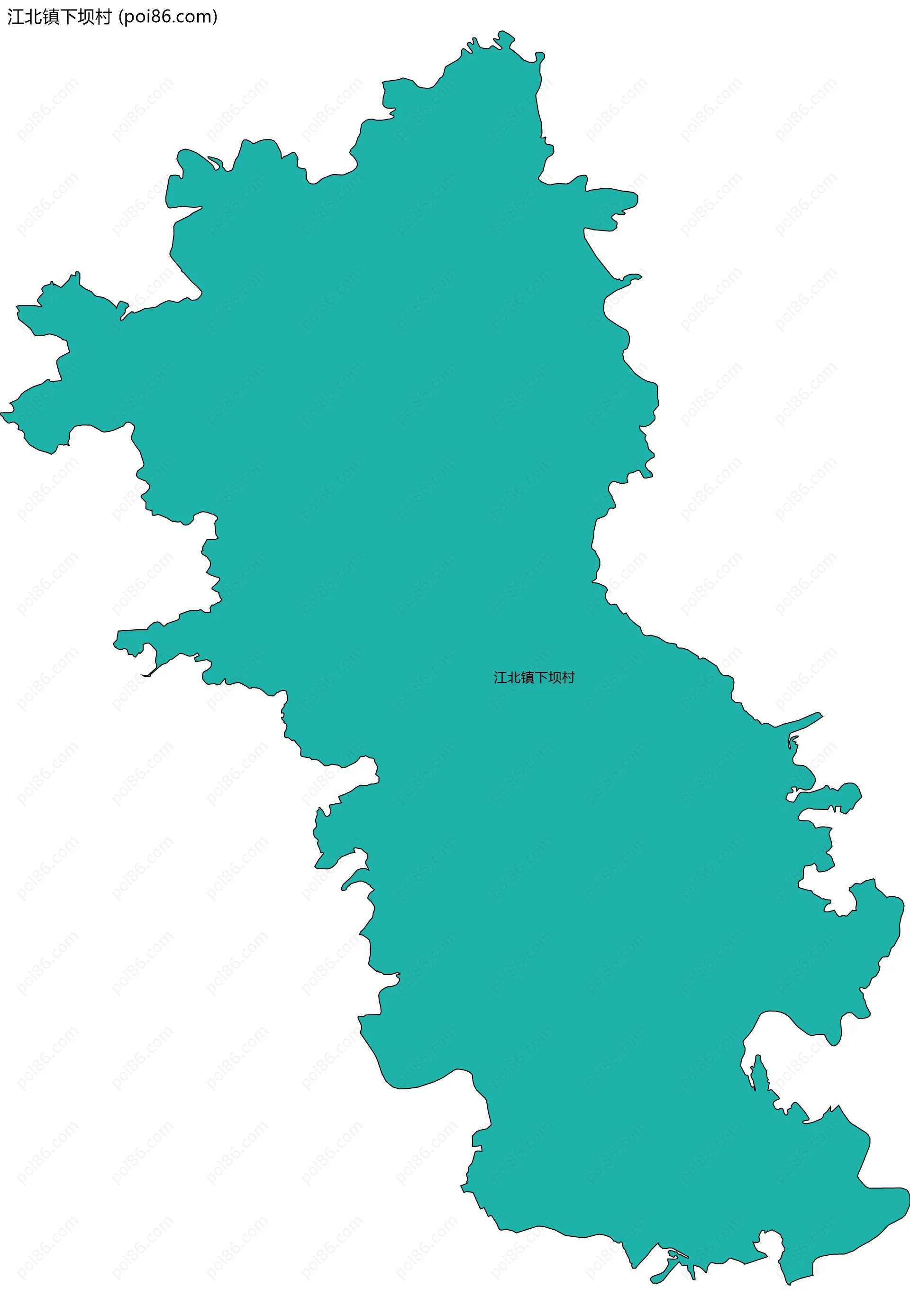 江北镇下坝村边界地图