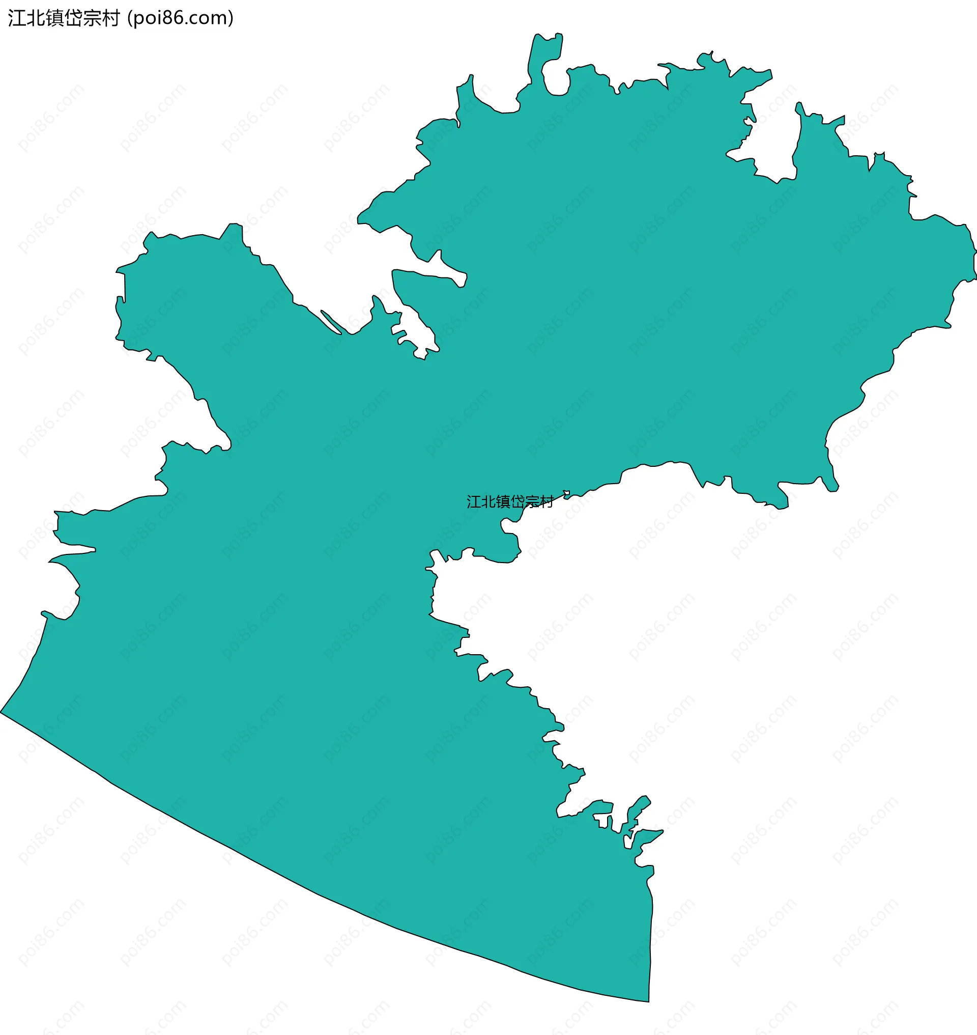 江北镇岱宗村边界地图