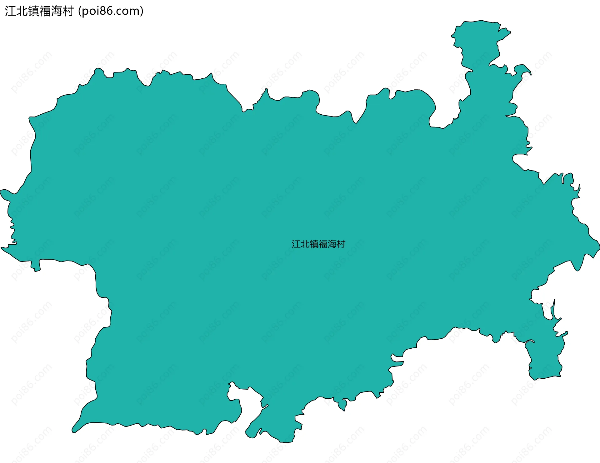 江北镇福海村边界地图