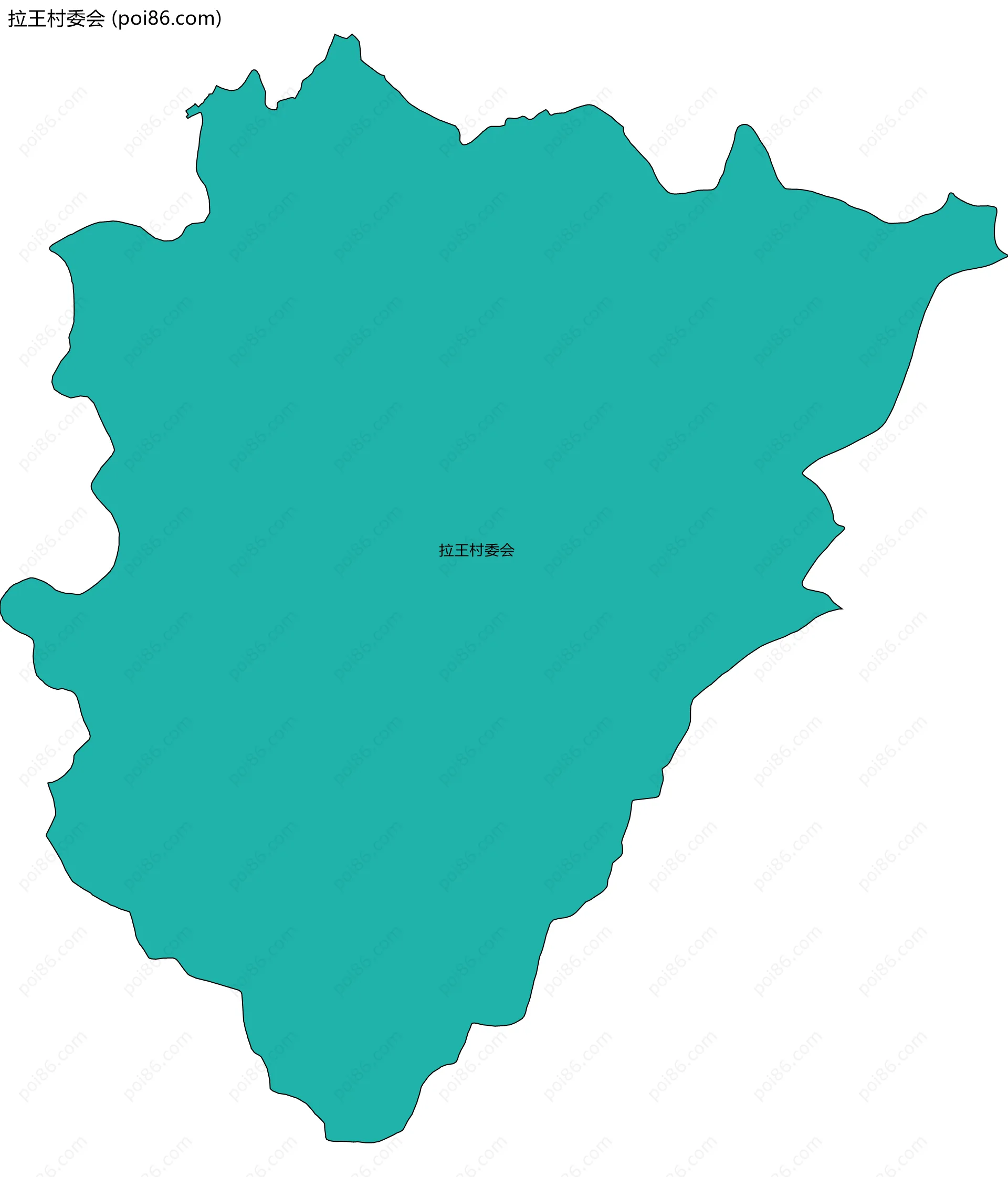 拉王村委会边界地图