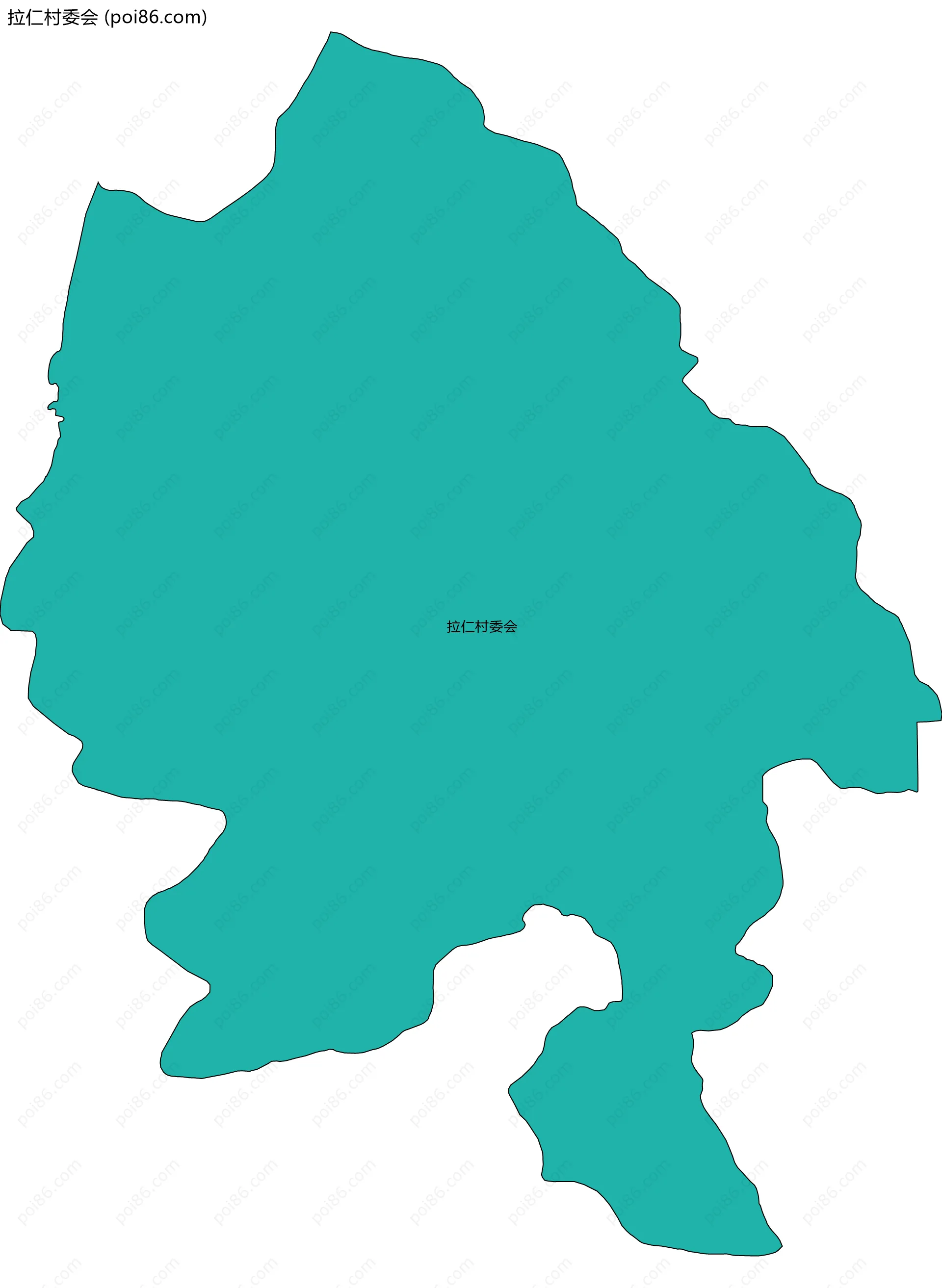 拉仁村委会边界地图