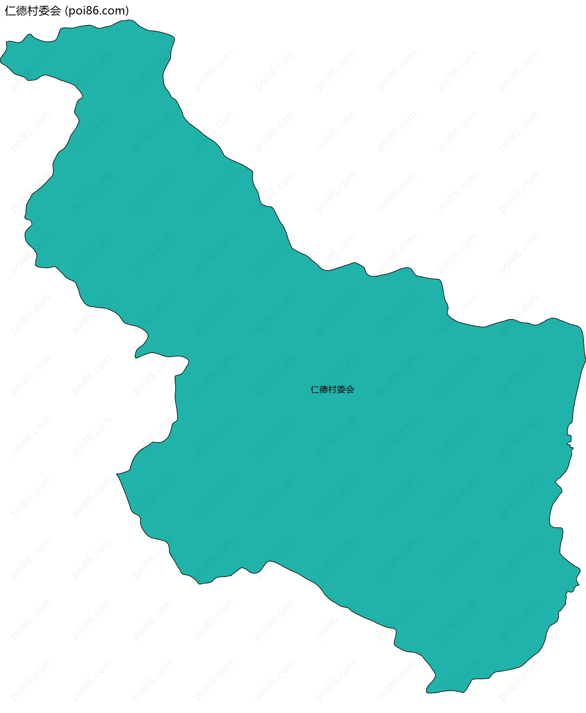 仁德村委会边界地图