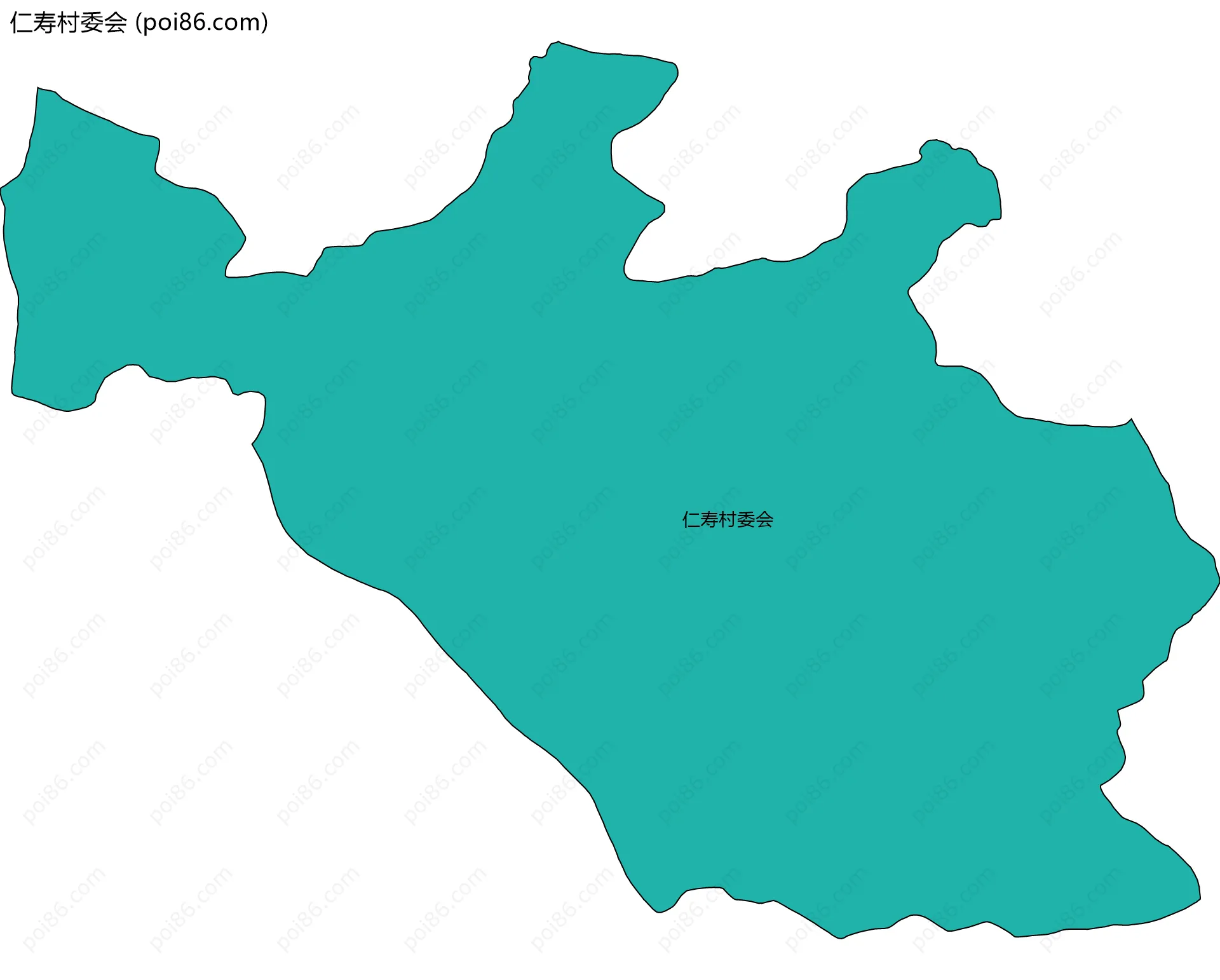 仁寿村委会边界地图