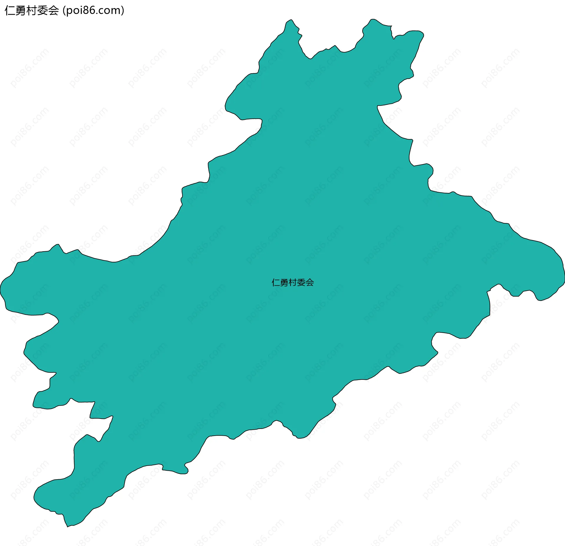 仁勇村委会边界地图