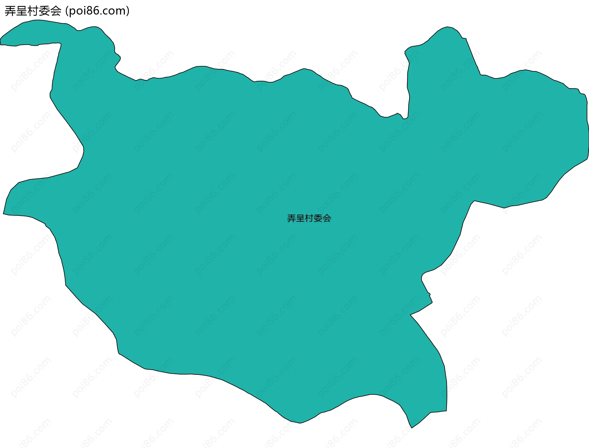 弄呈村委会边界地图