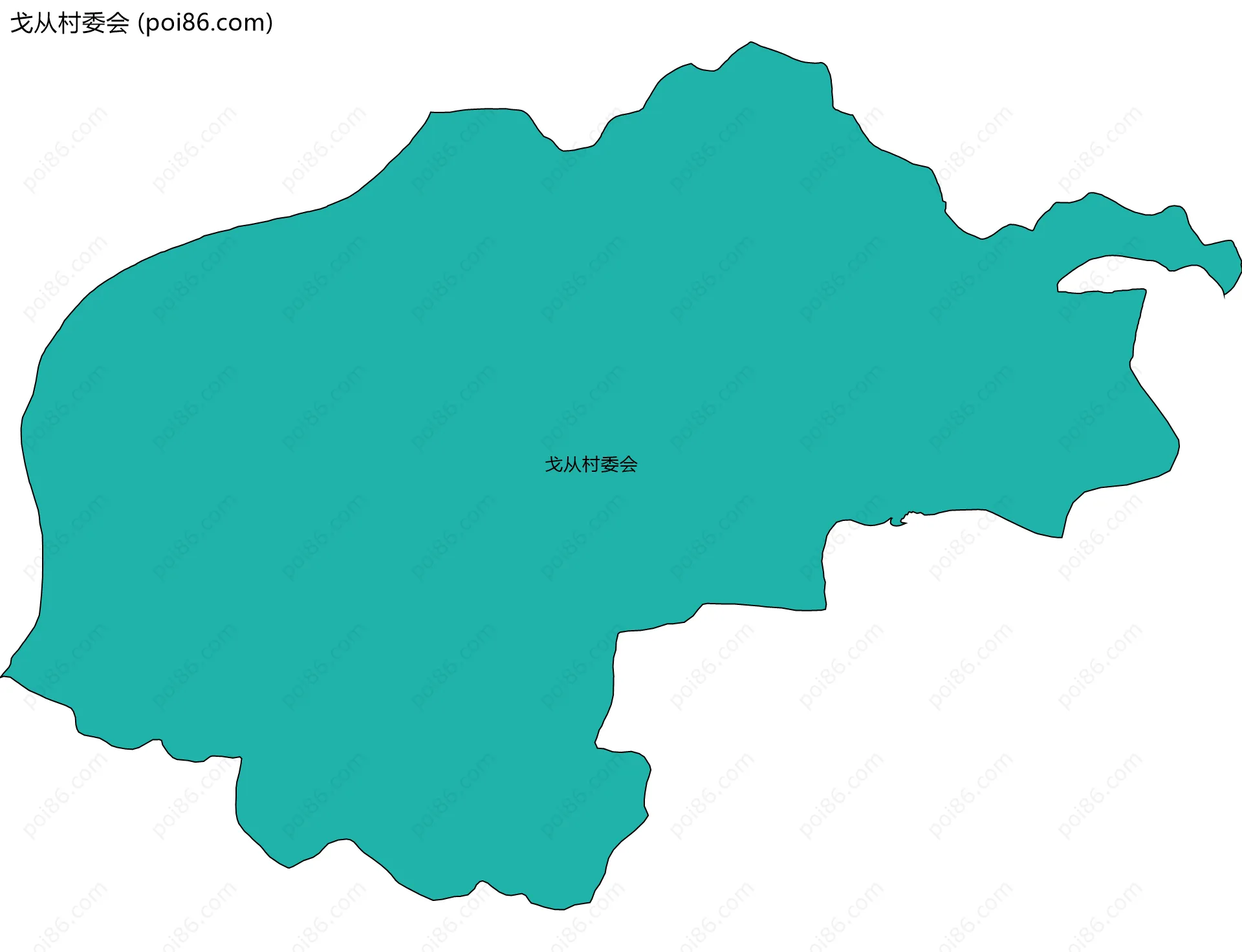 戈从村委会边界地图