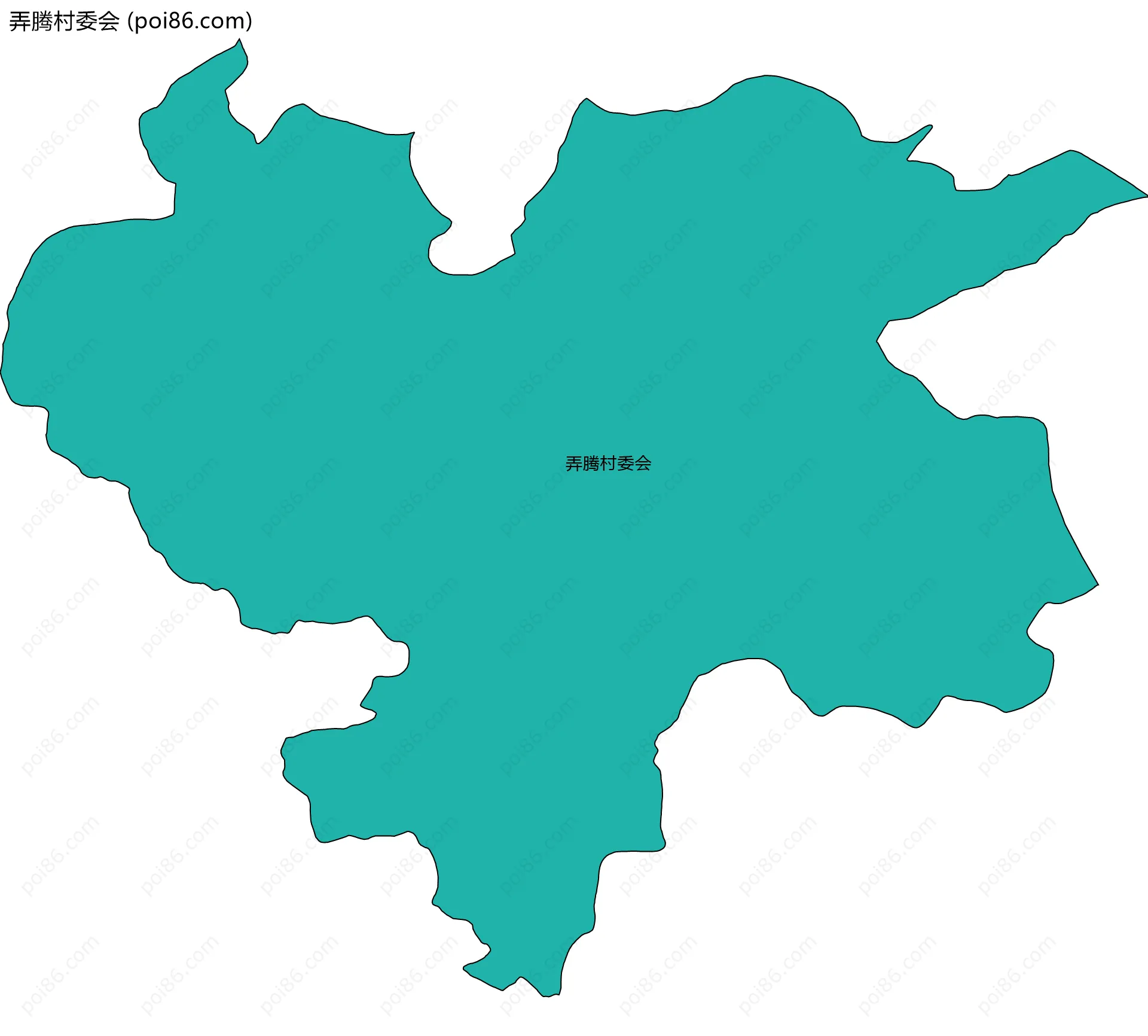 弄腾村委会边界地图