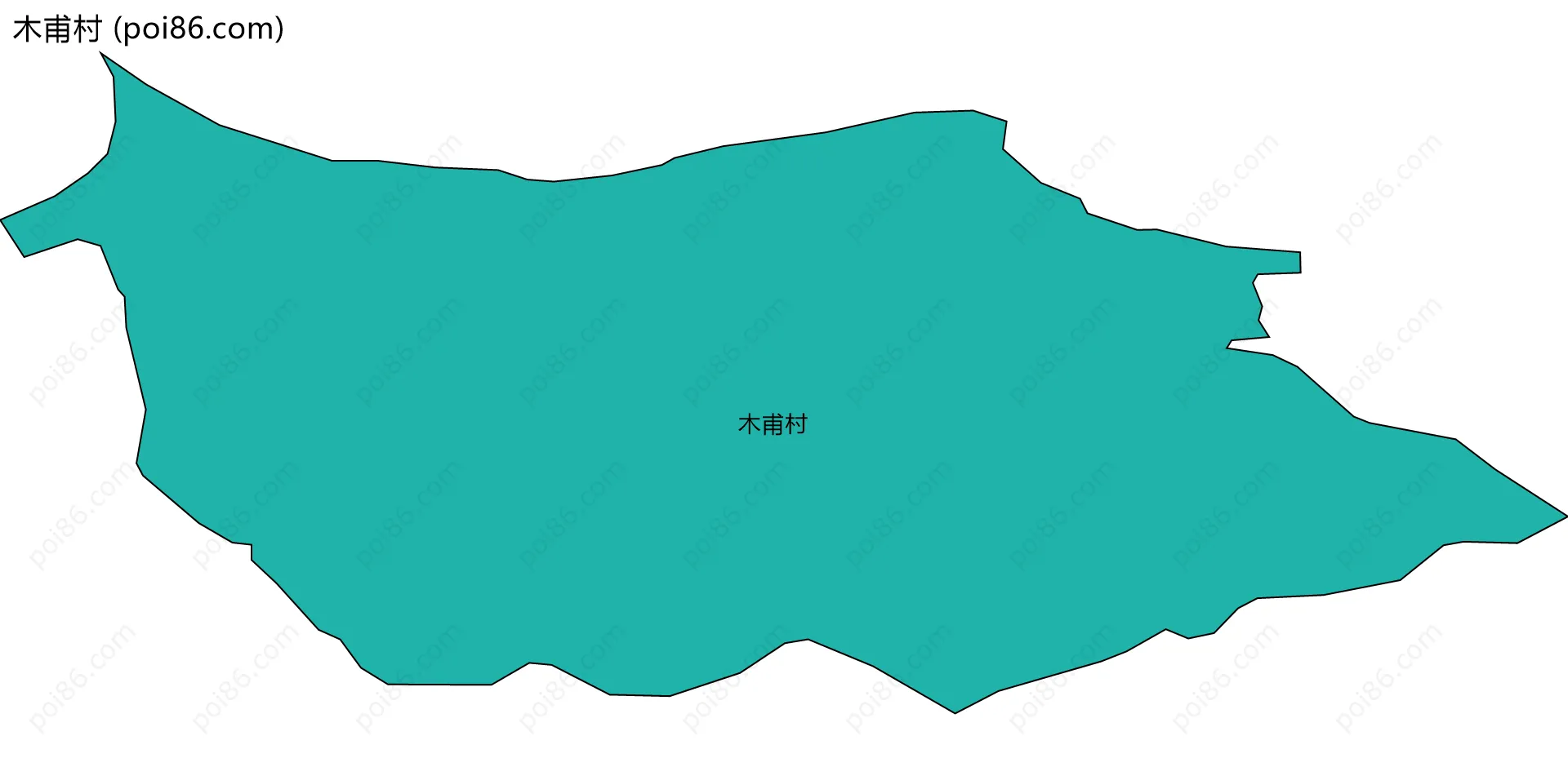 木甫村边界地图