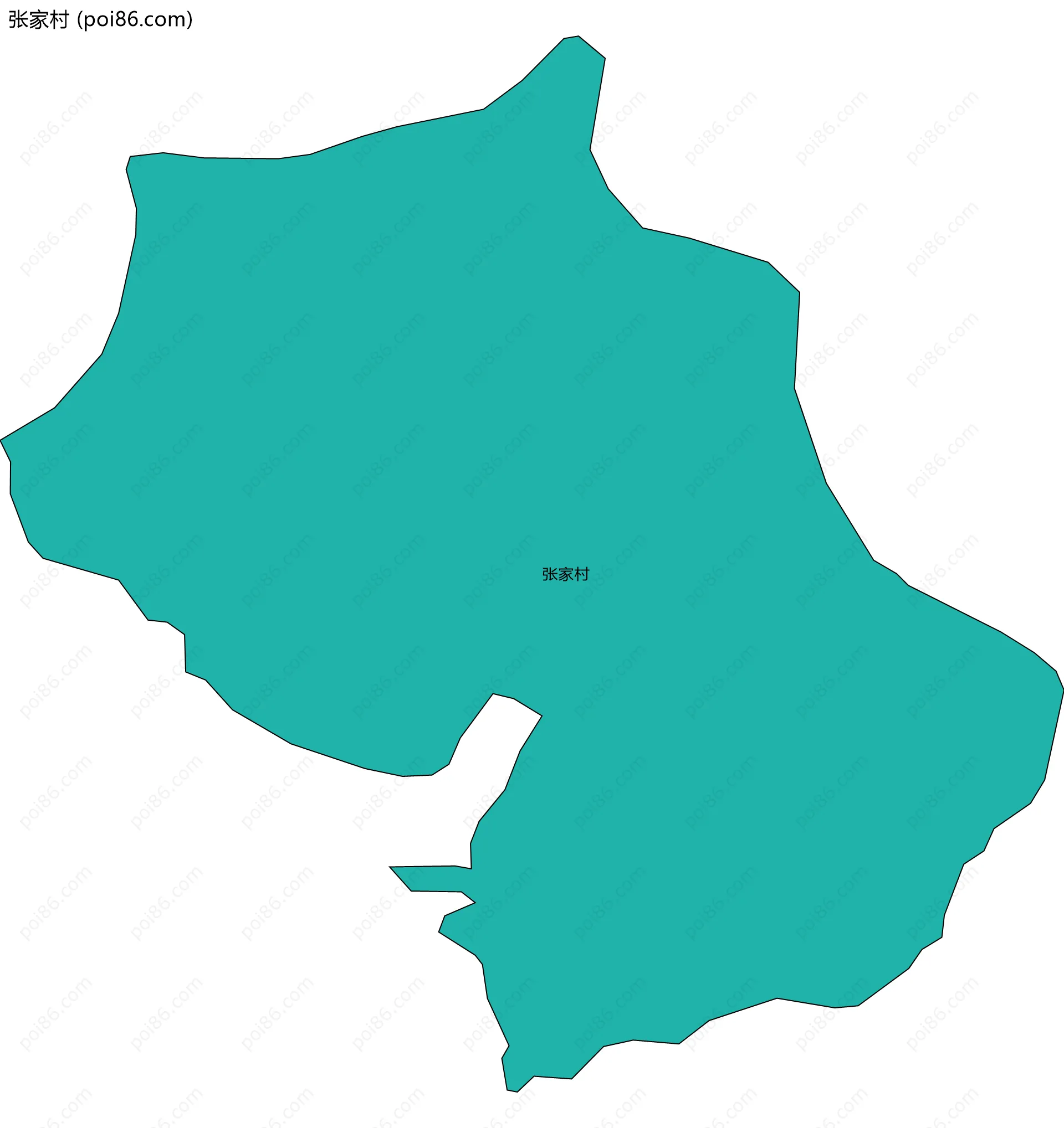 张家村边界地图