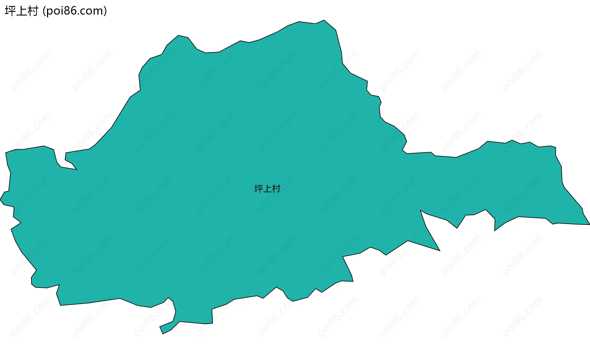 坪上村边界地图