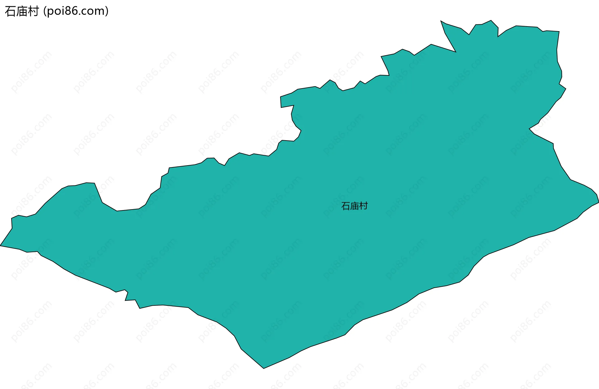 石庙村边界地图