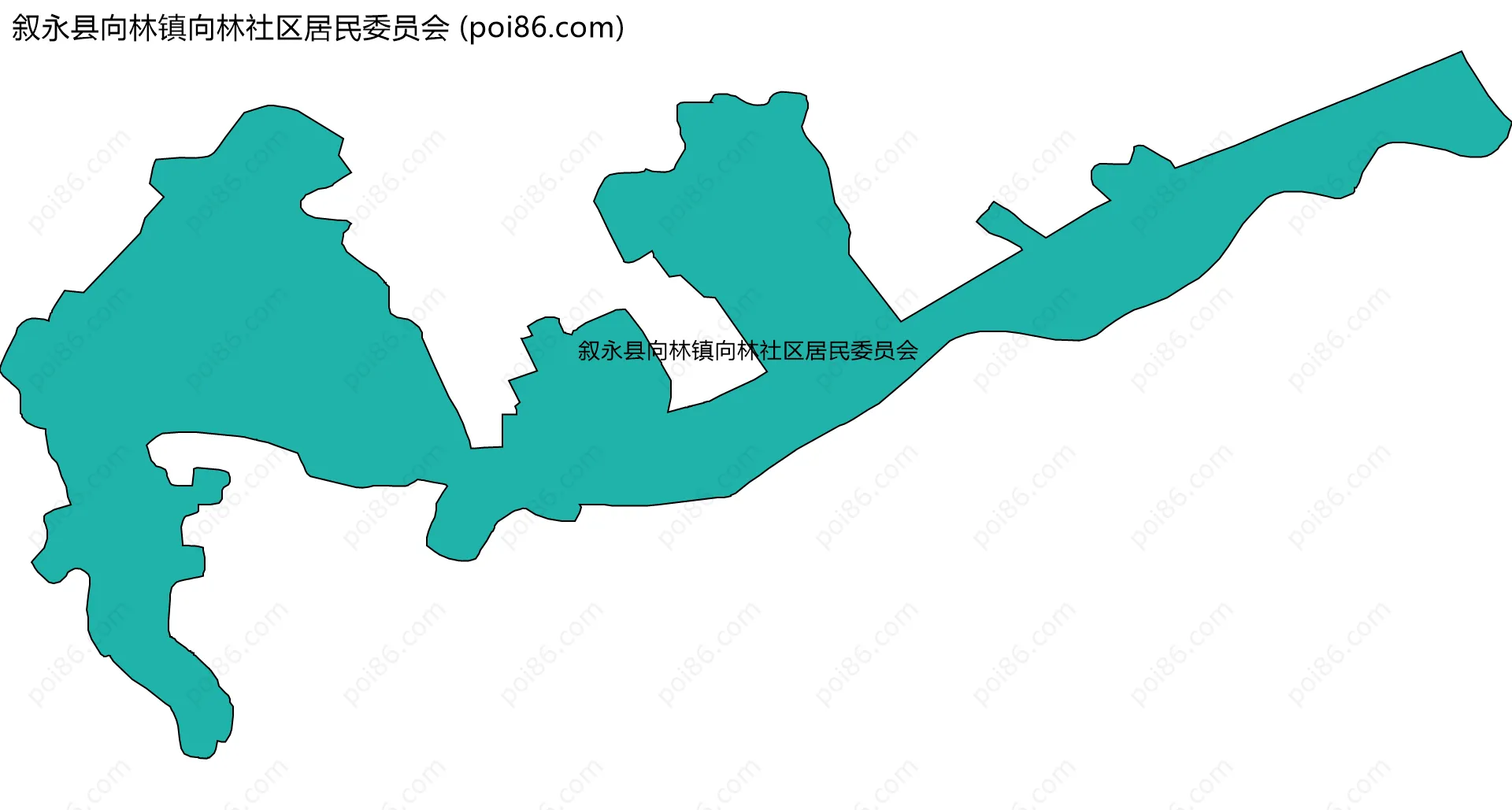 叙永县向林镇向林社区居民委员会边界地图