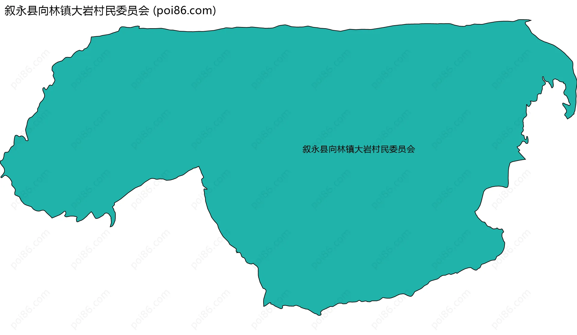 叙永县向林镇大岩村民委员会边界地图