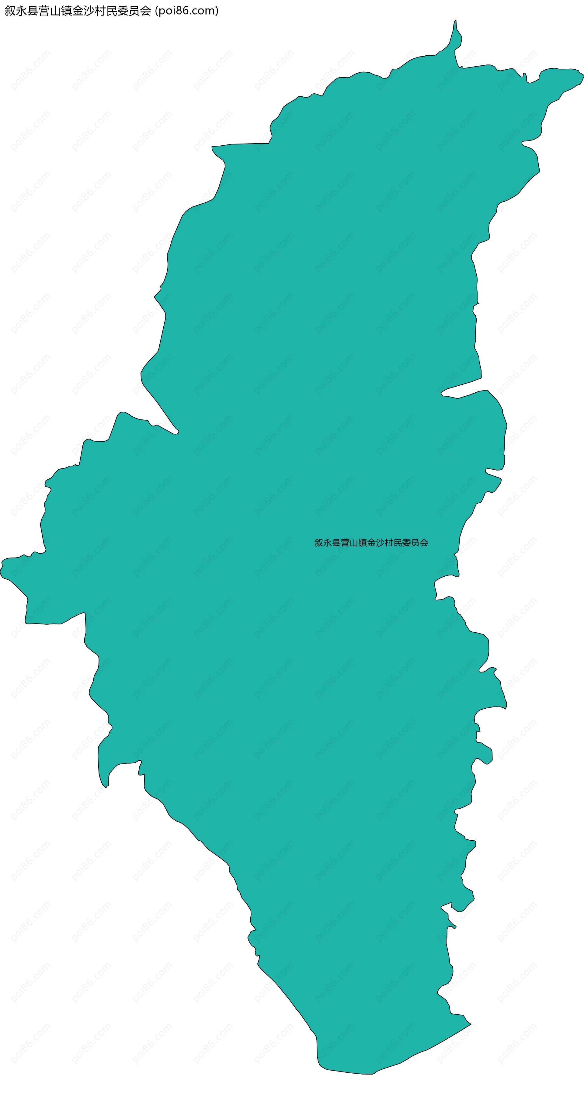 叙永县营山镇金沙村民委员会边界地图