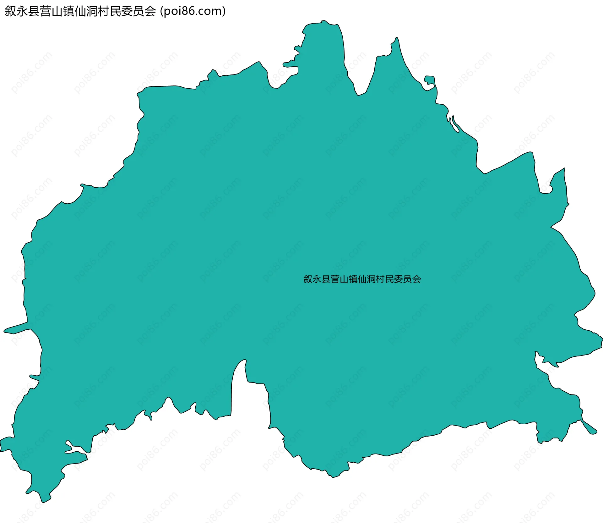 叙永县营山镇仙洞村民委员会边界地图