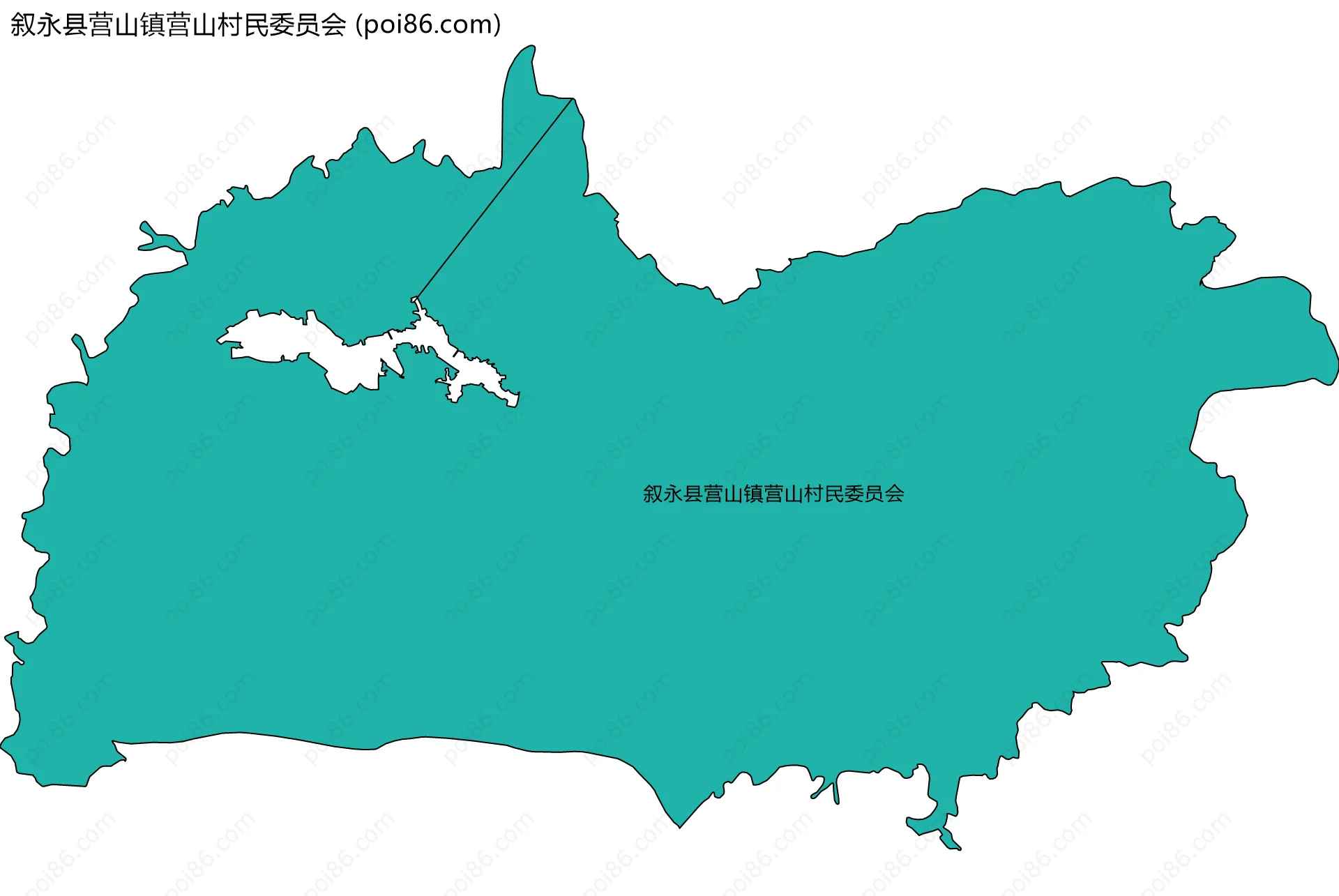 叙永县营山镇营山村民委员会边界地图