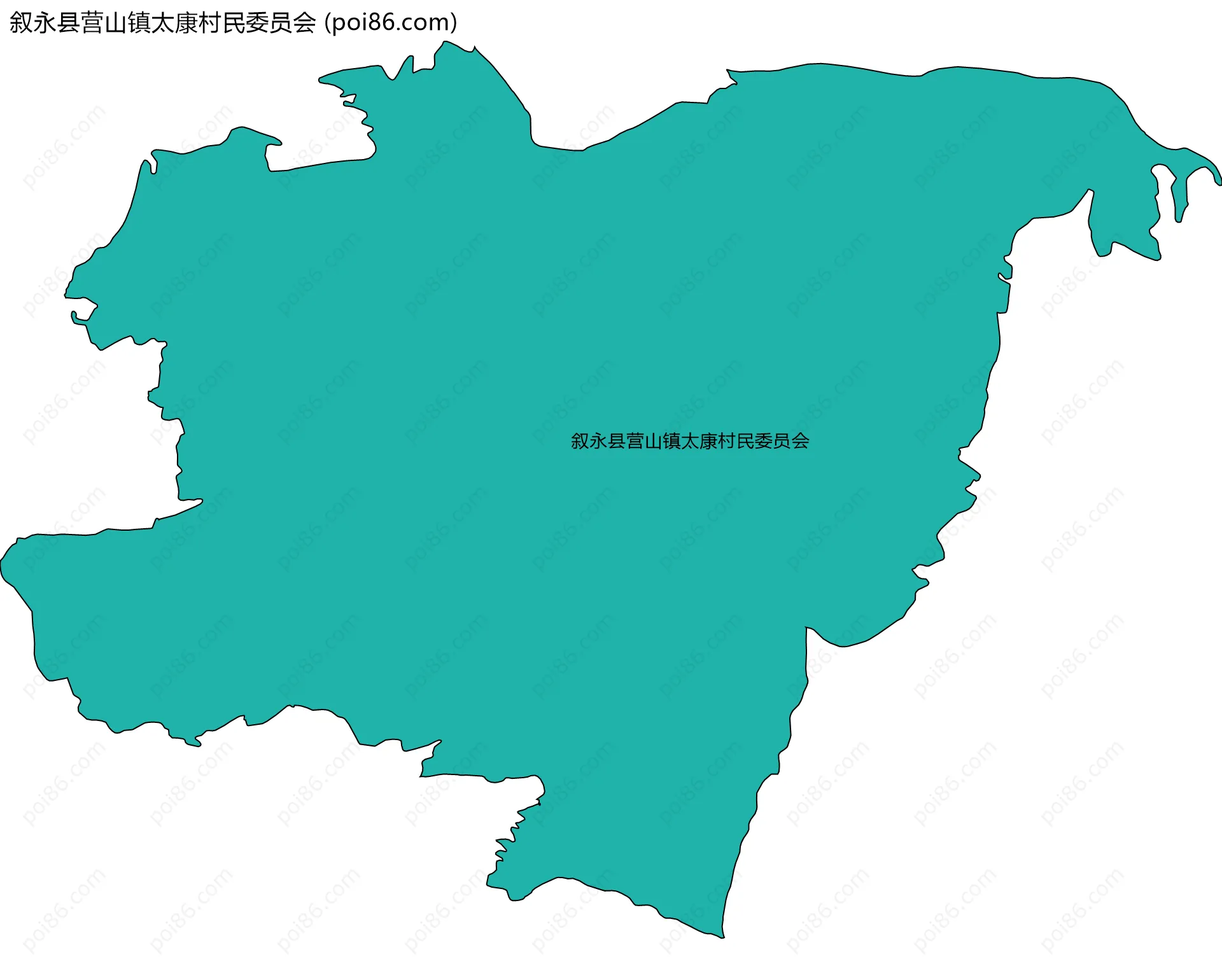 叙永县营山镇太康村民委员会边界地图
