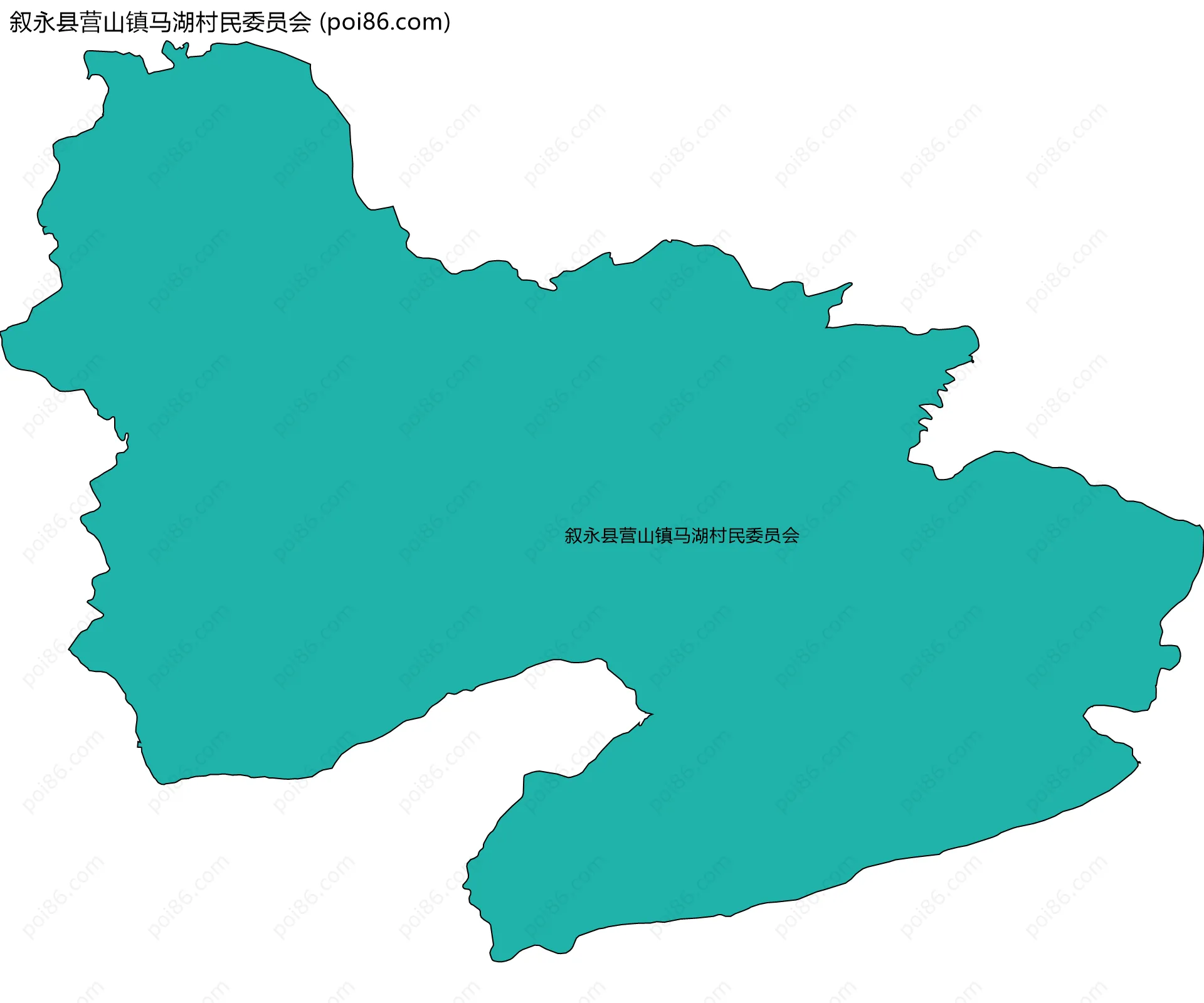 叙永县营山镇马湖村民委员会边界地图
