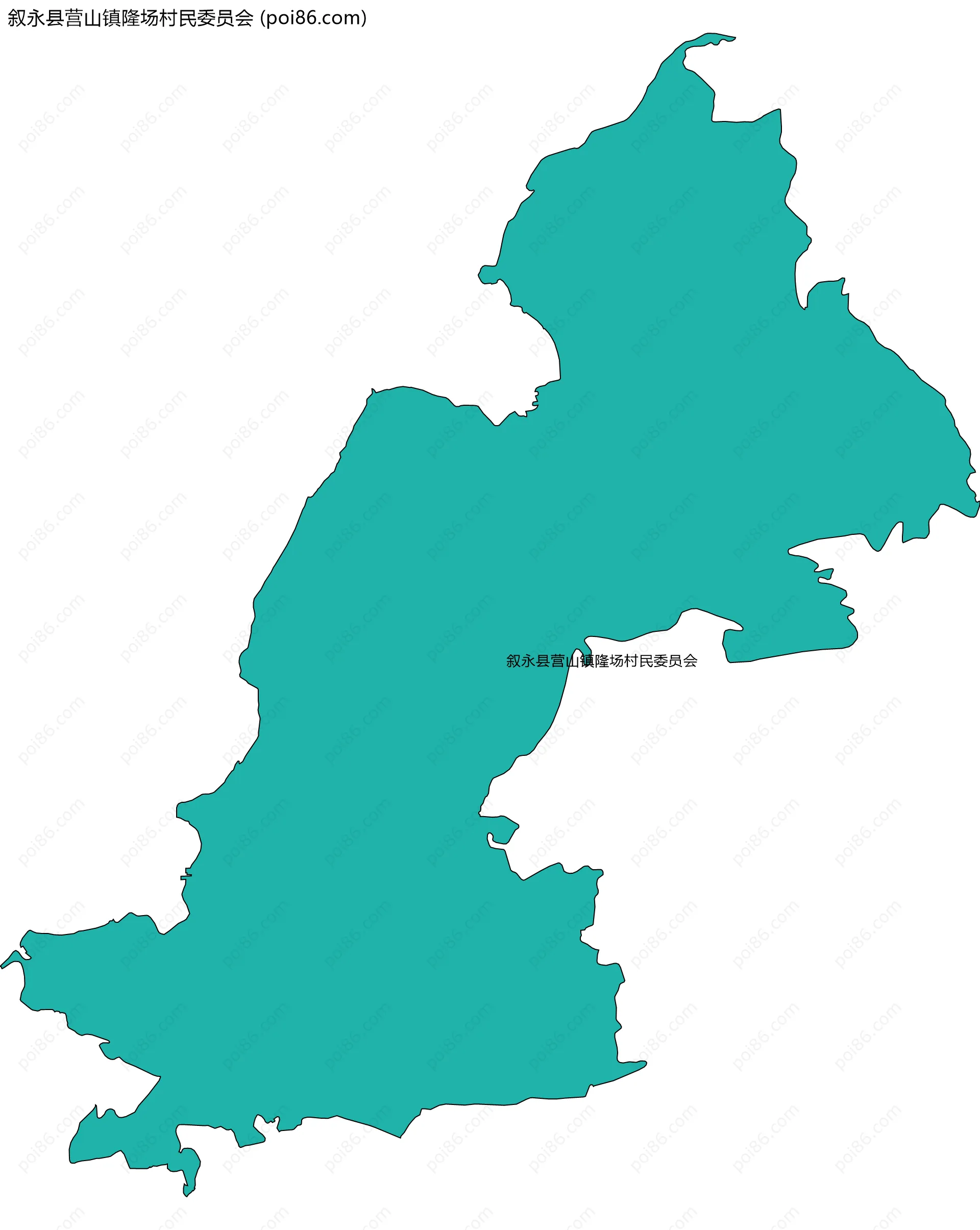 叙永县营山镇隆场村民委员会边界地图