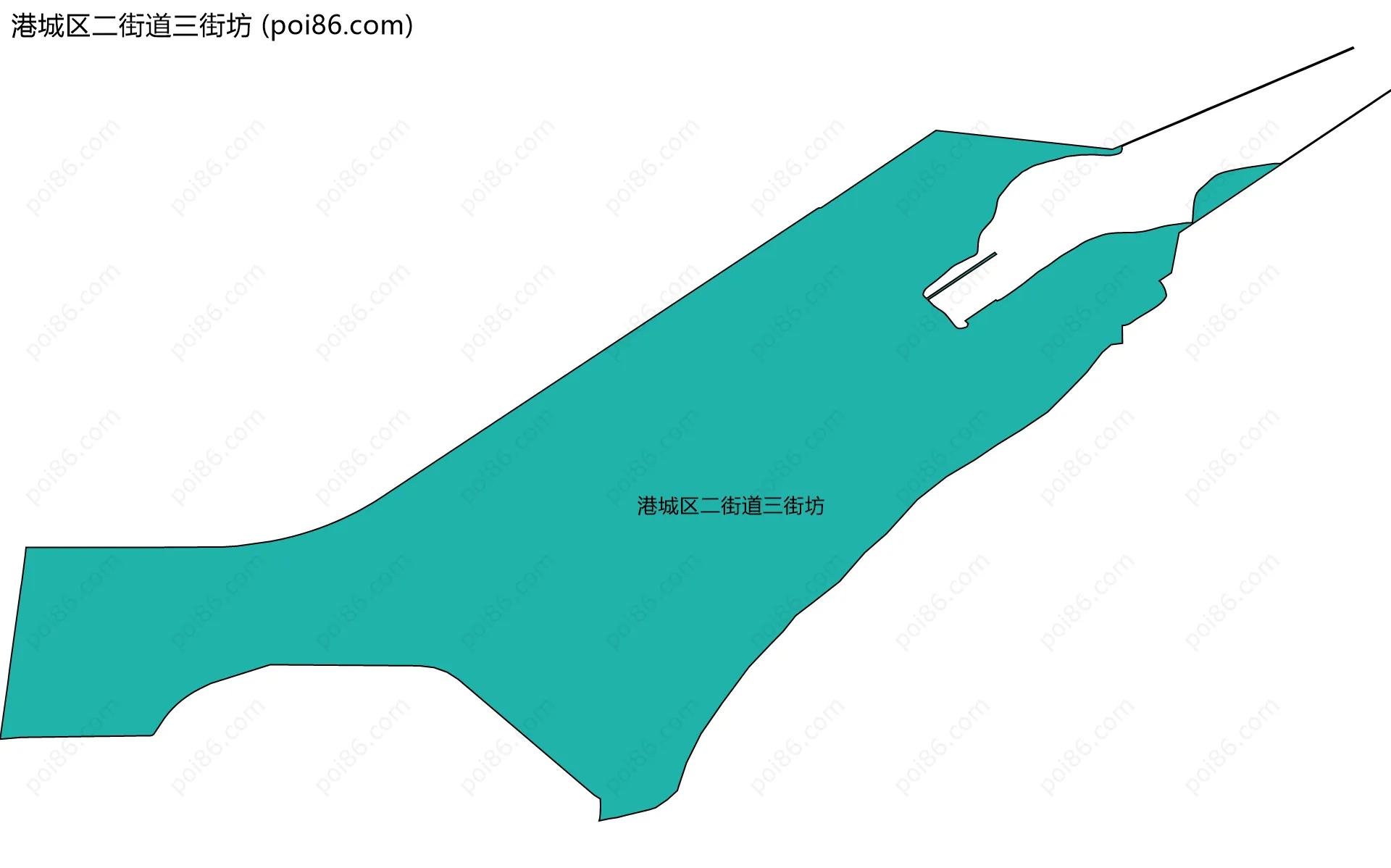 港城区二街道三街坊边界地图
