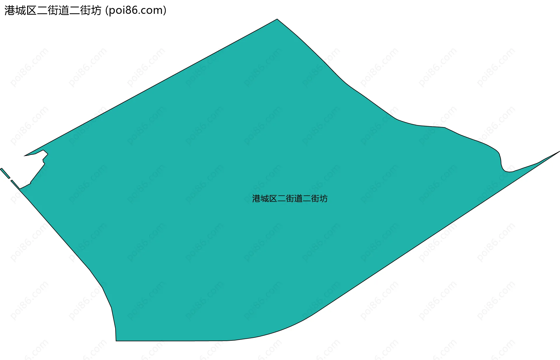港城区二街道二街坊边界地图