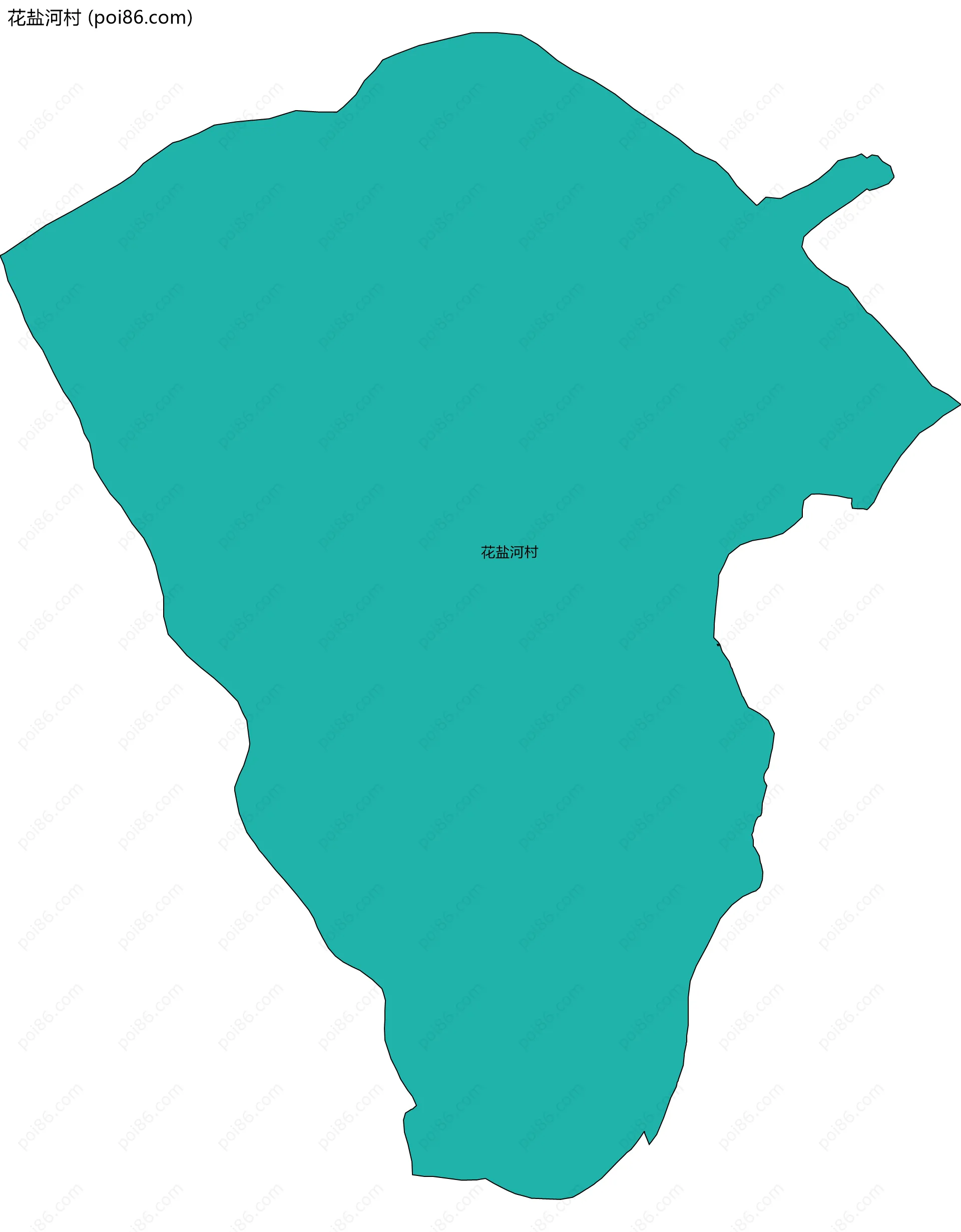 花盐河村边界地图