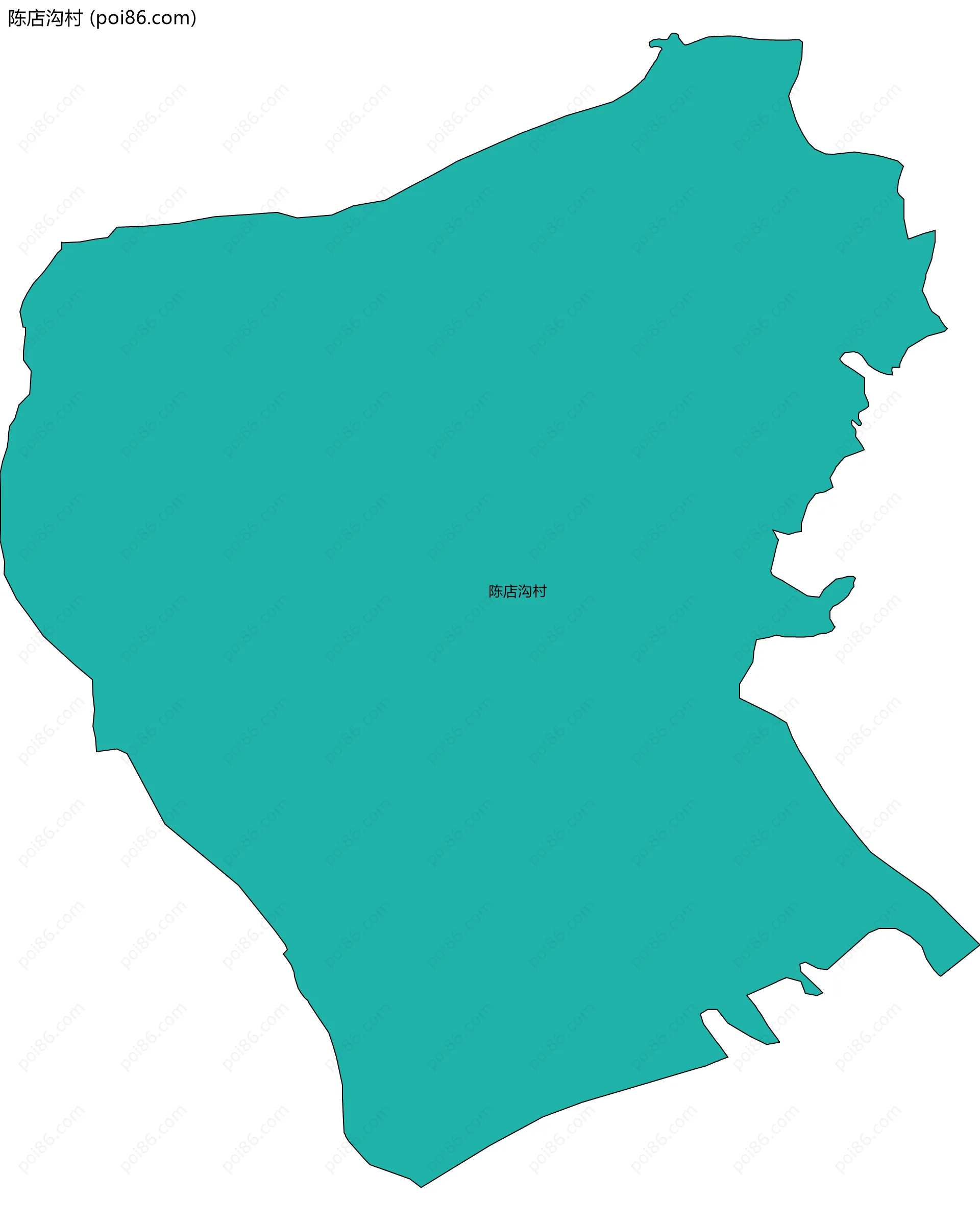 陈店沟村边界地图