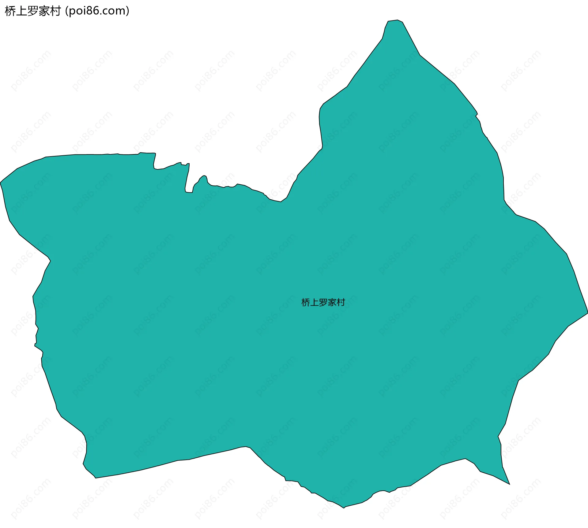 桥上罗家村边界地图