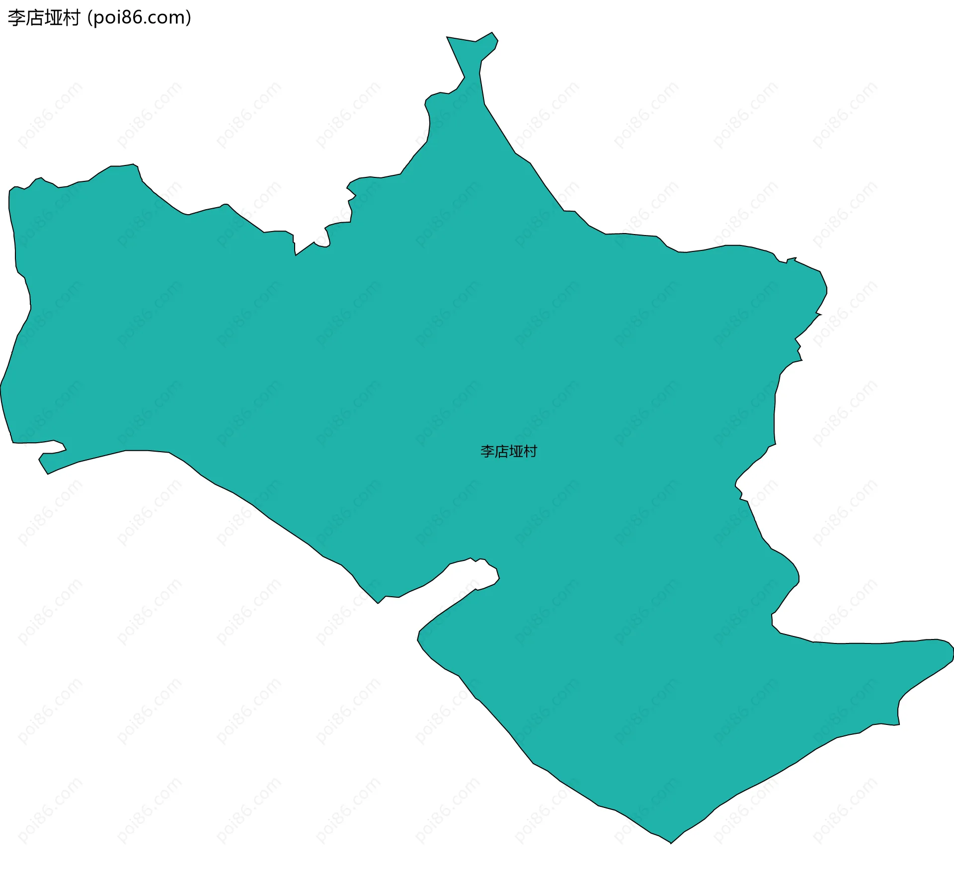 李店垭村边界地图