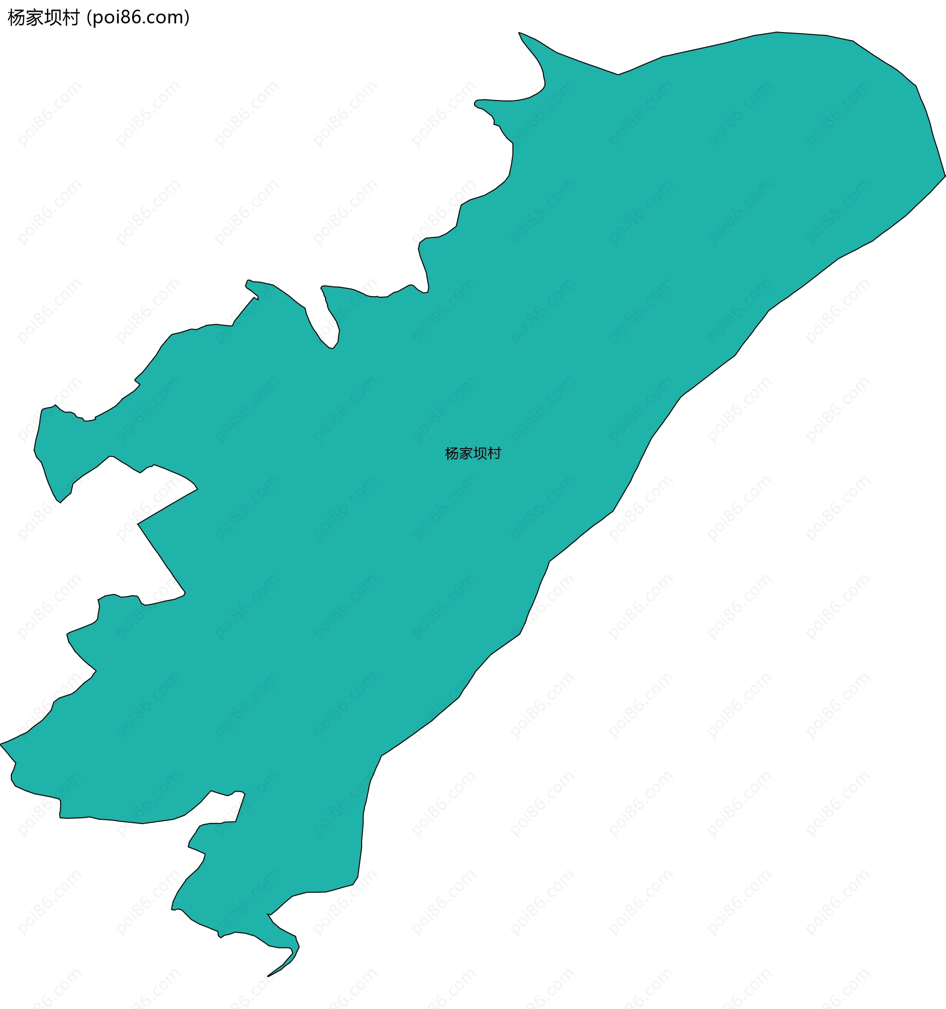 杨家坝村边界地图