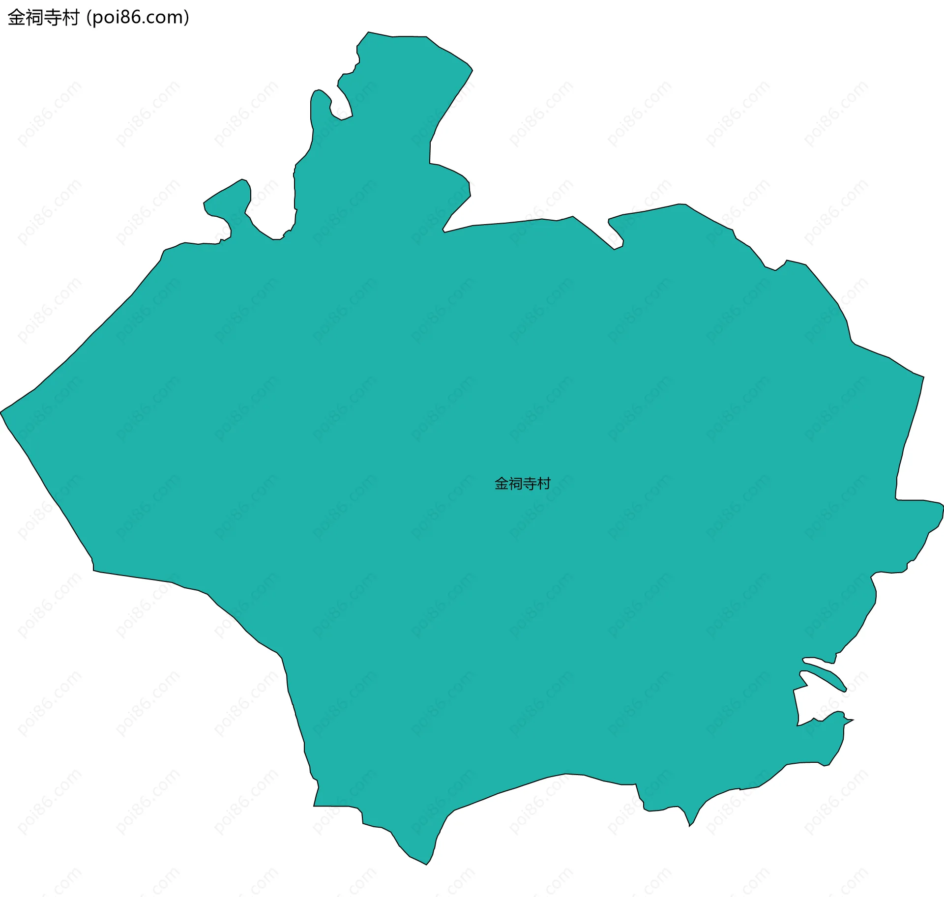 金祠寺村边界地图