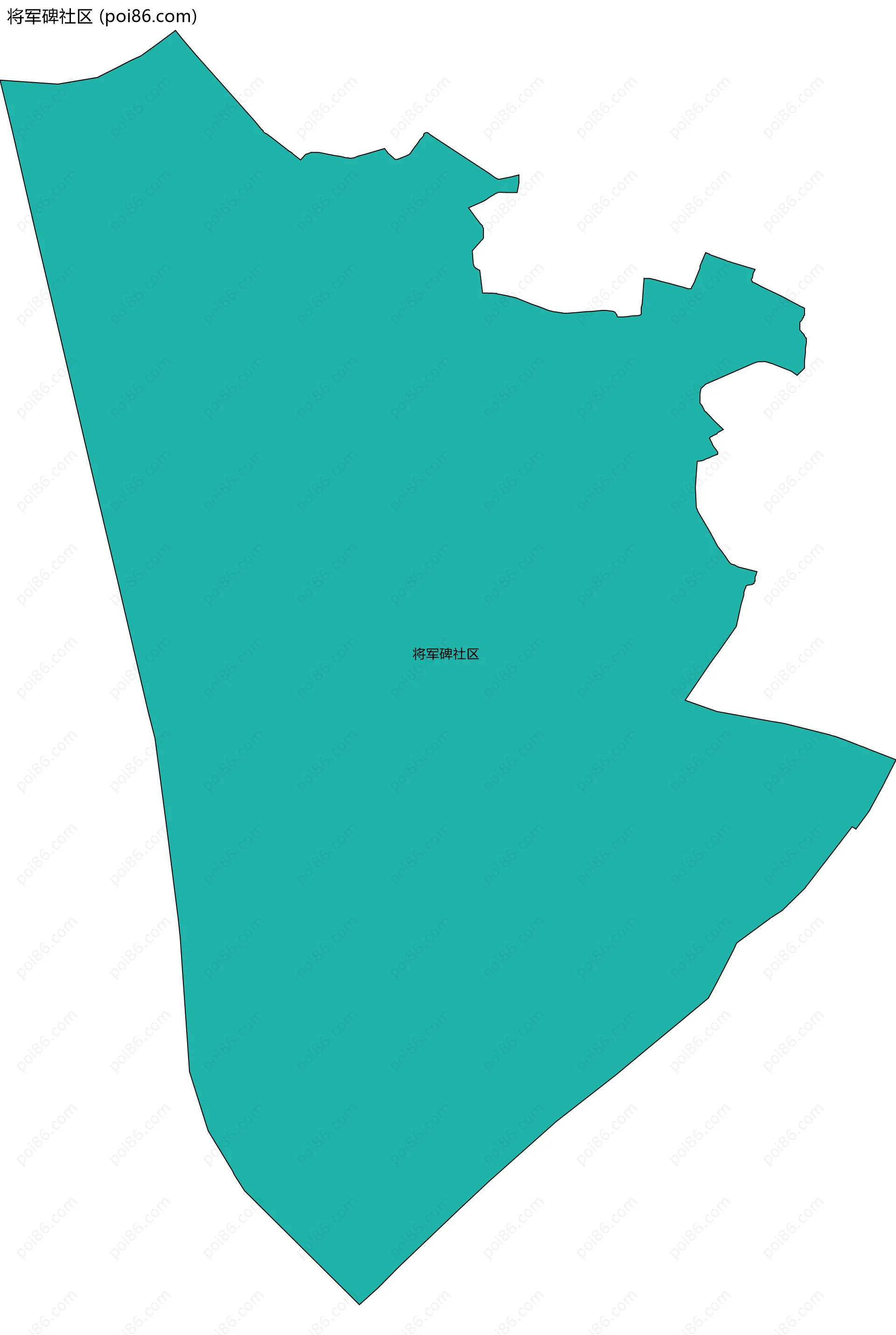 将军碑社区边界地图