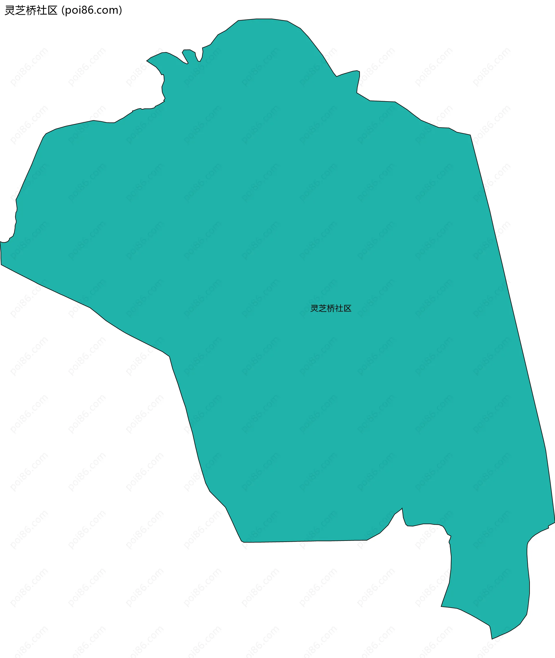 灵芝桥社区边界地图