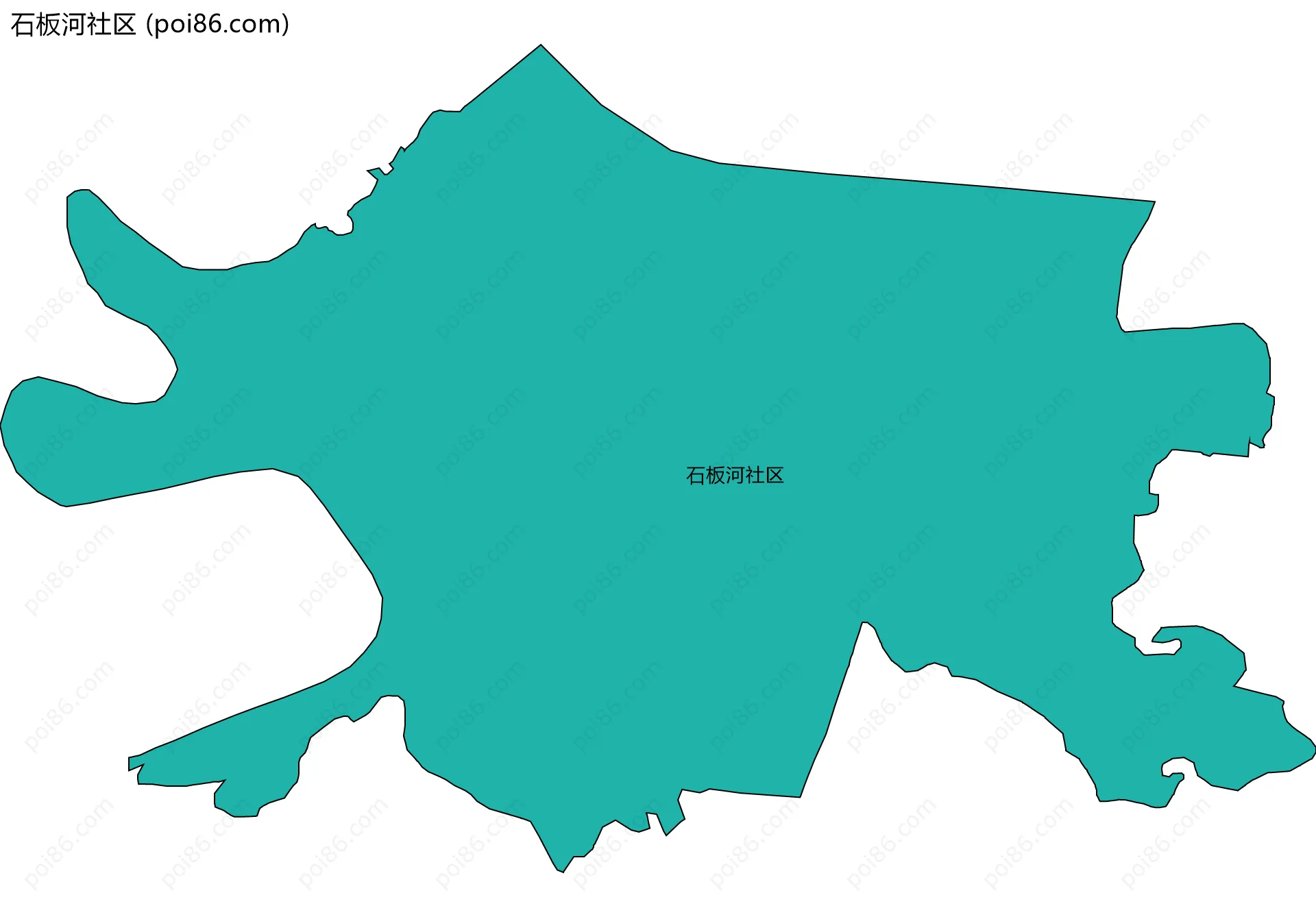 石板河社区边界地图