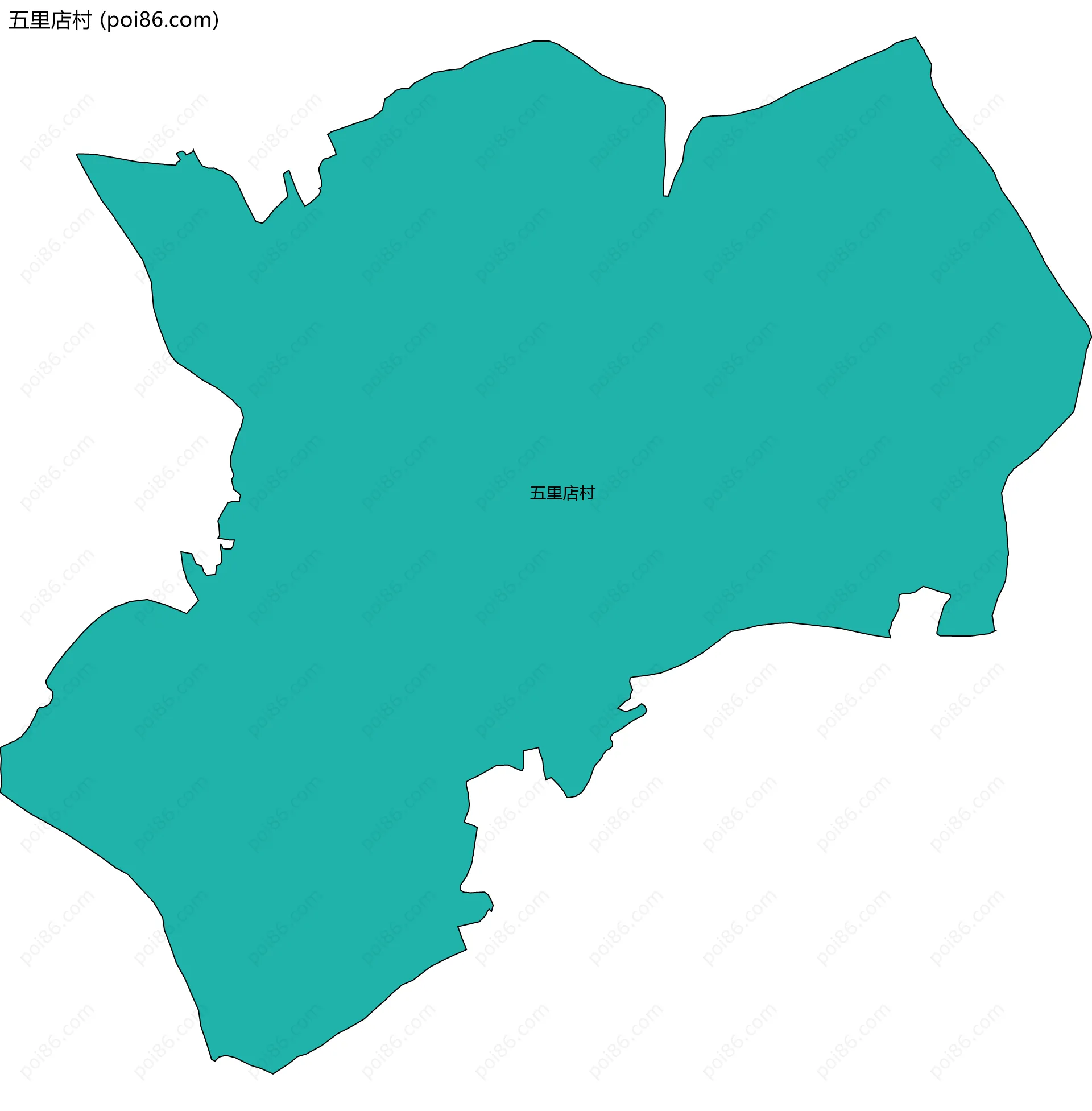 五里店村边界地图