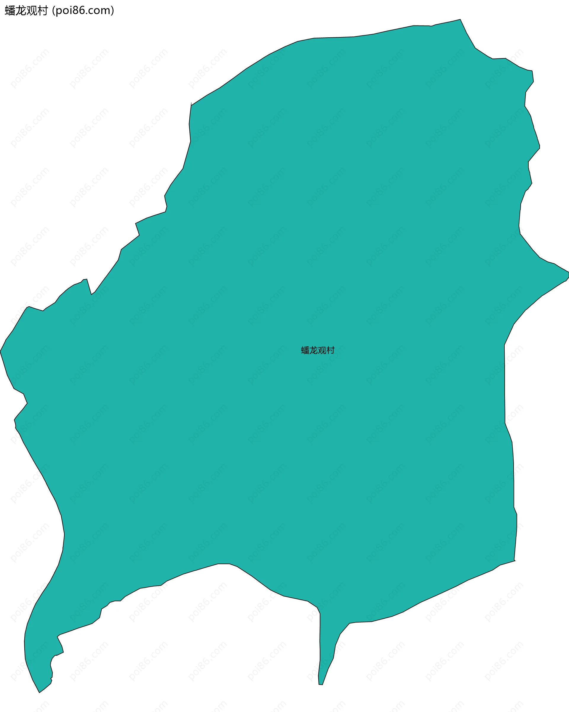 蟠龙观村边界地图