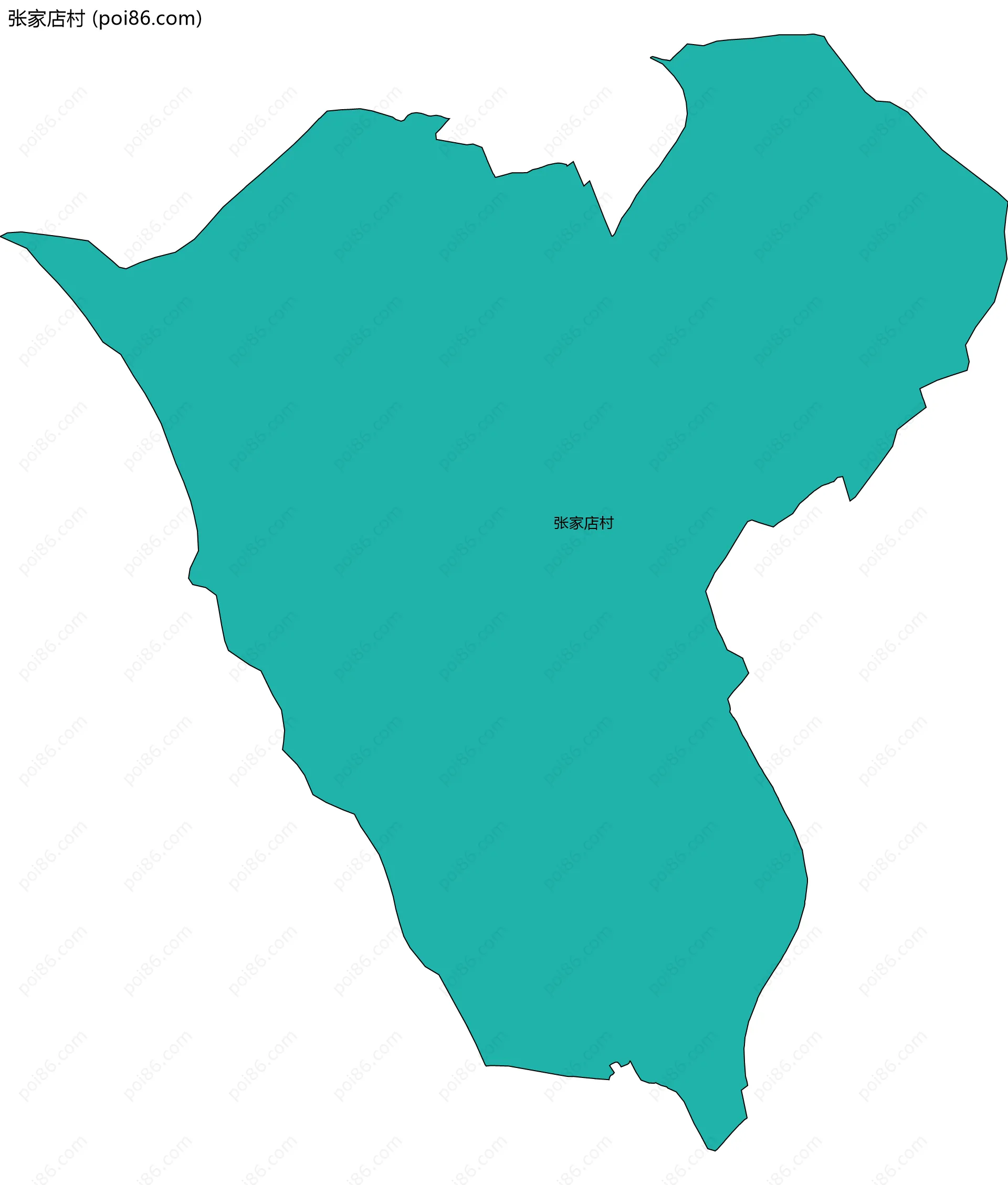 张家店村边界地图