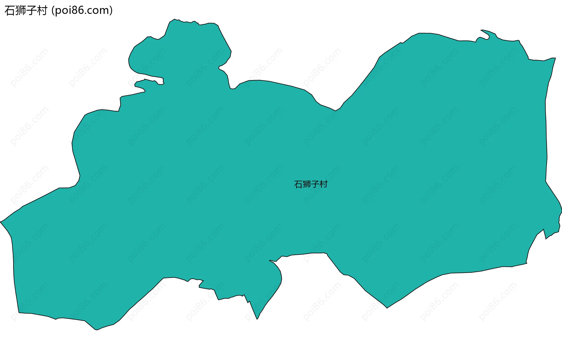 石狮子村边界地图
