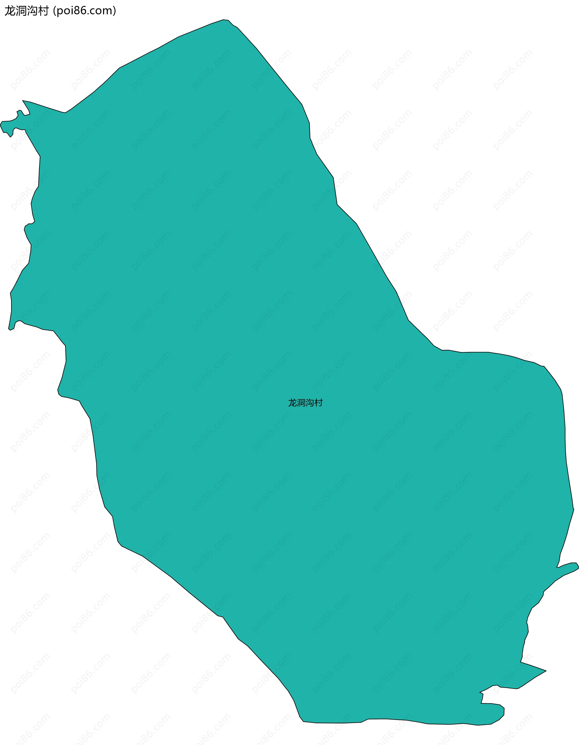 龙洞沟村边界地图