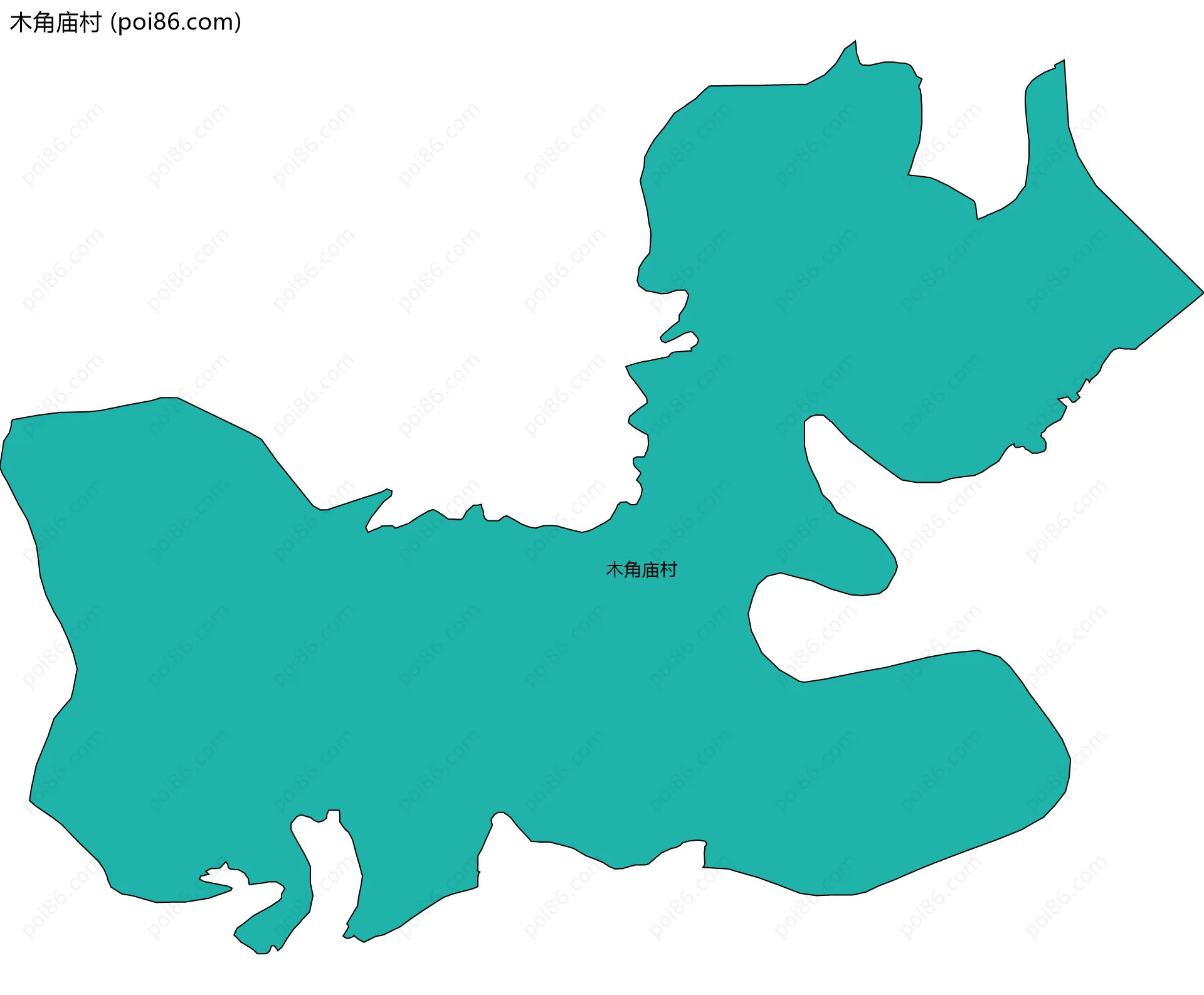 木角庙村边界地图