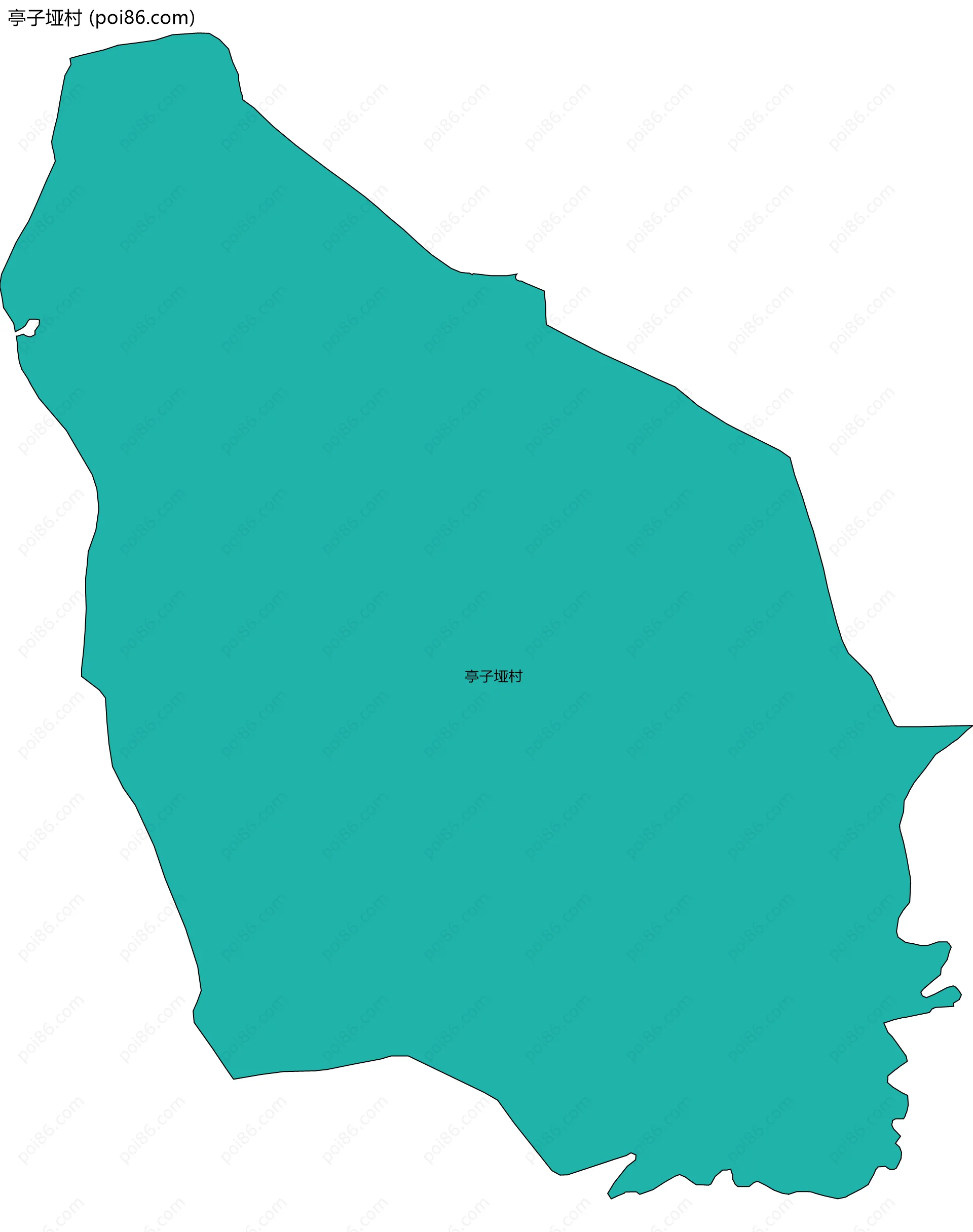 亭子垭村边界地图