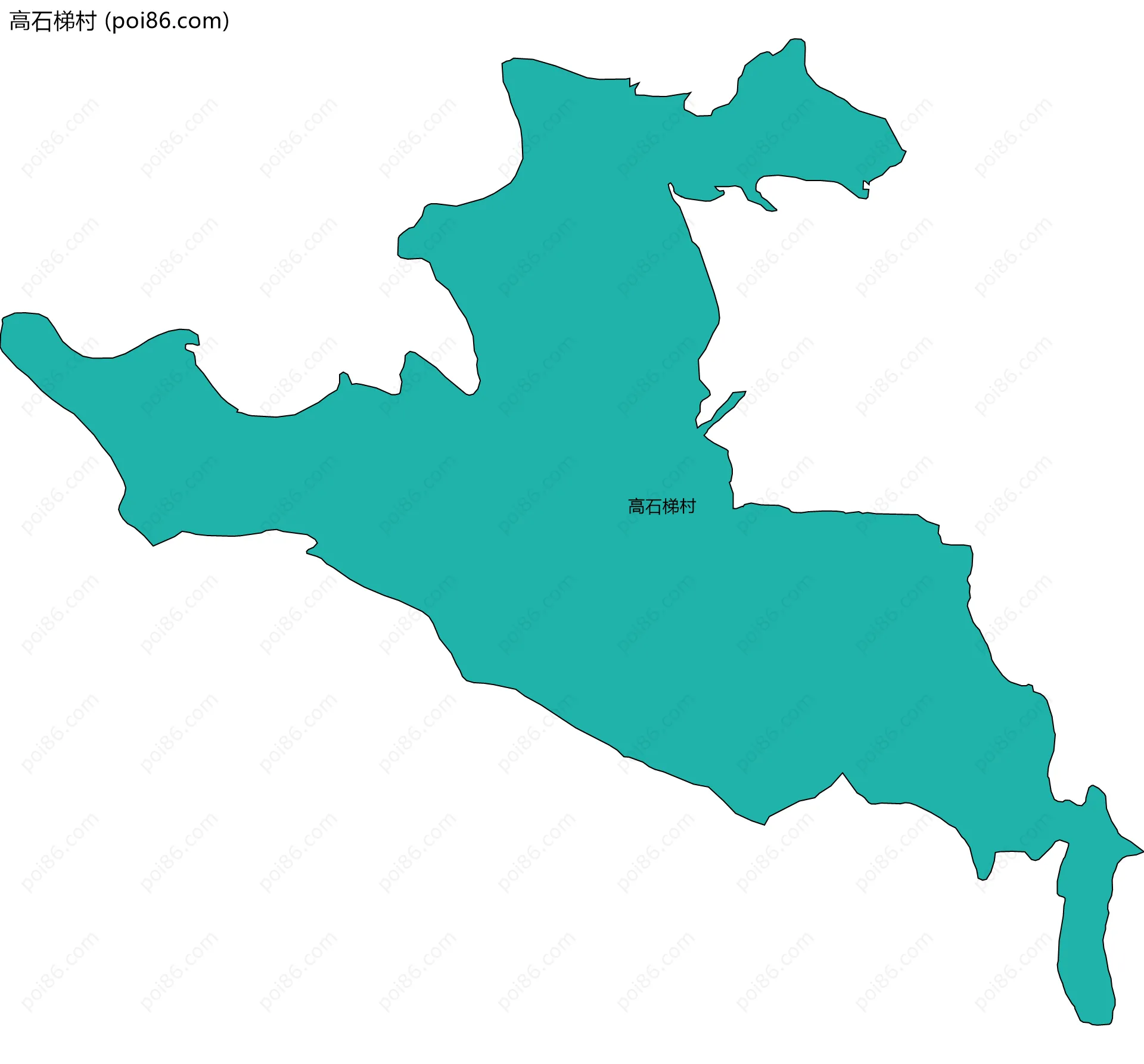 高石梯村边界地图