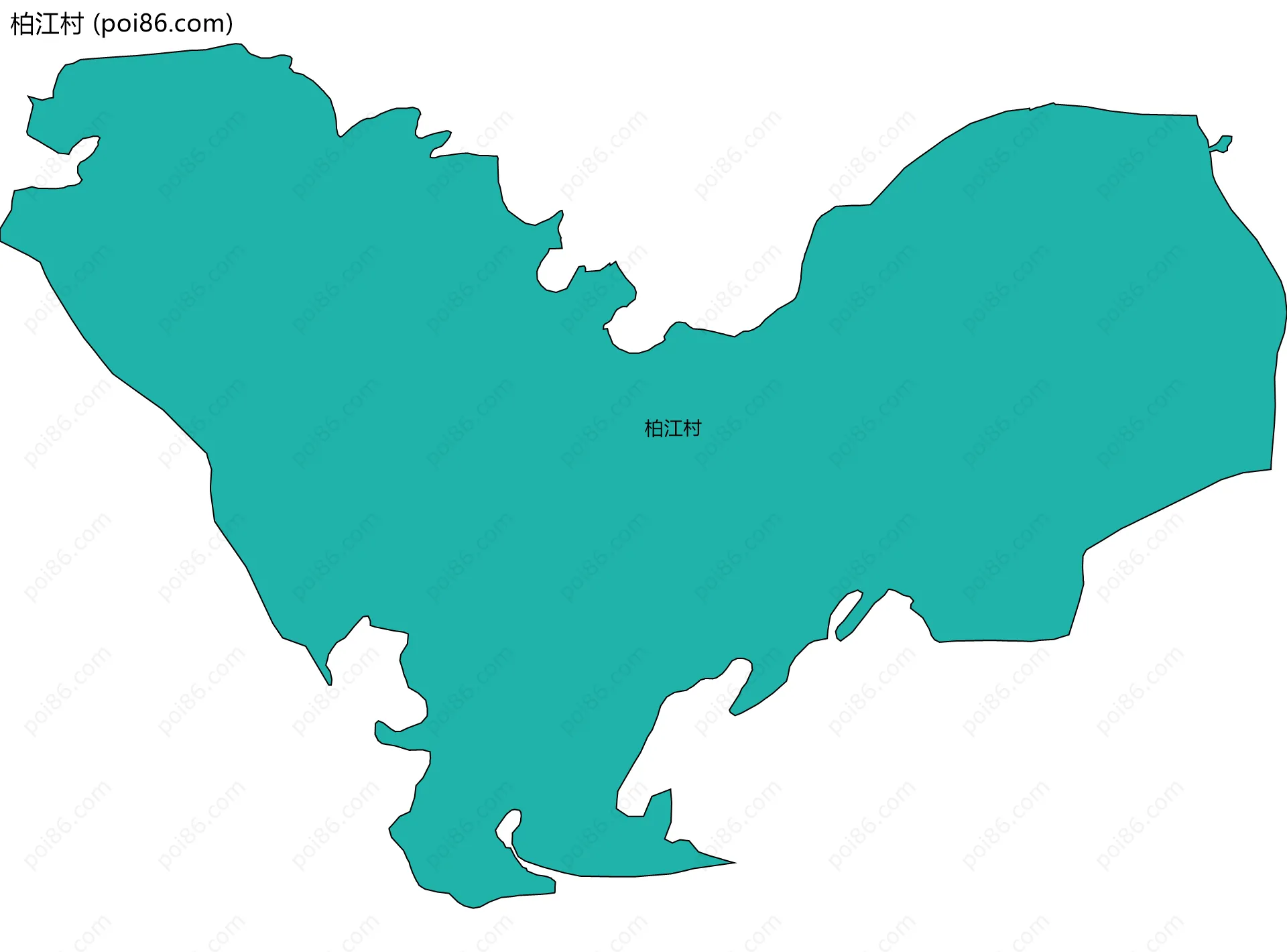 柏江村边界地图