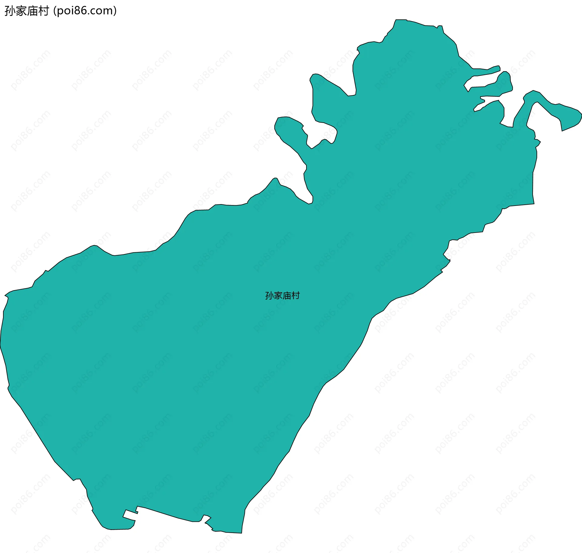 孙家庙村边界地图