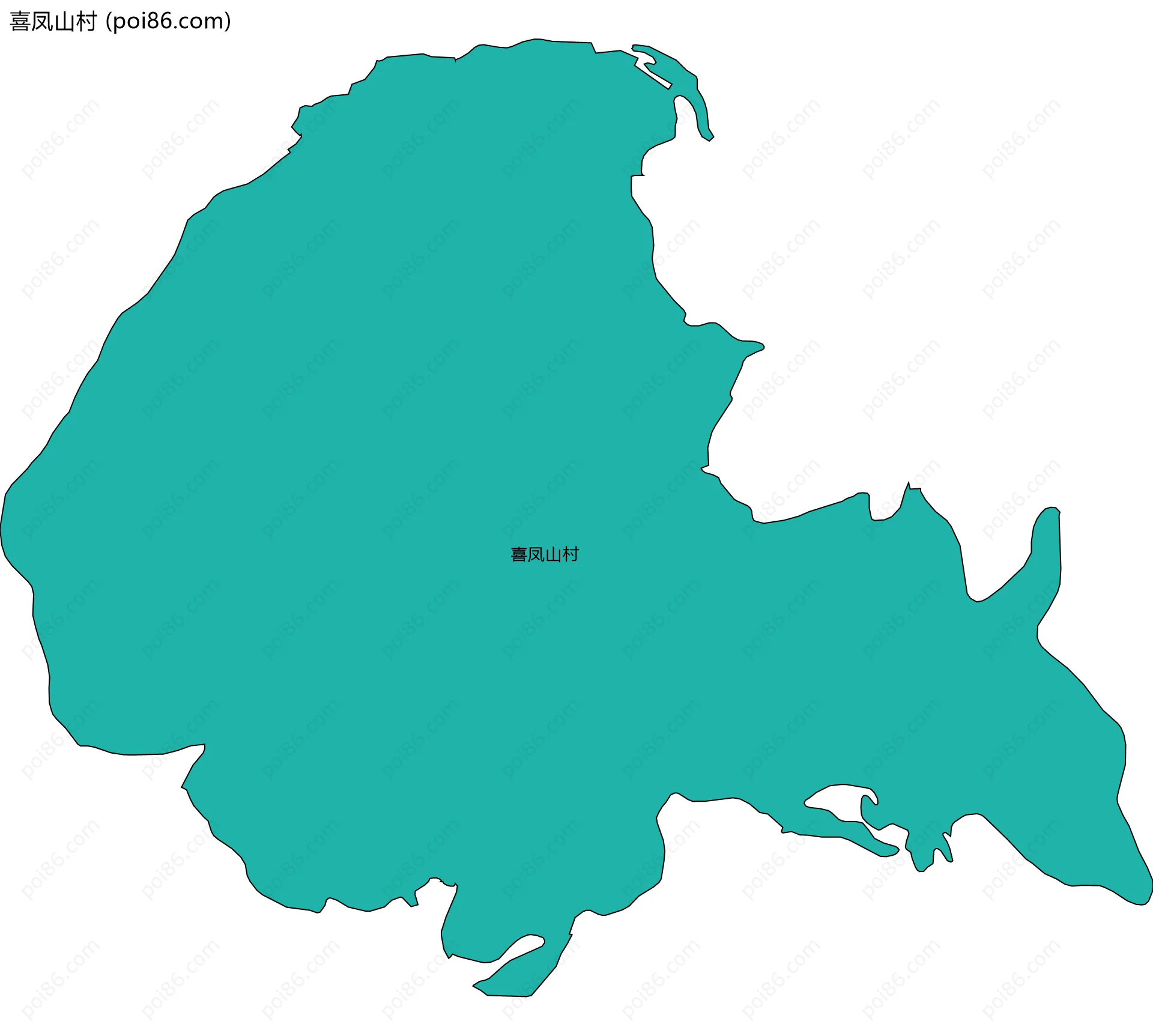 喜凤山村边界地图
