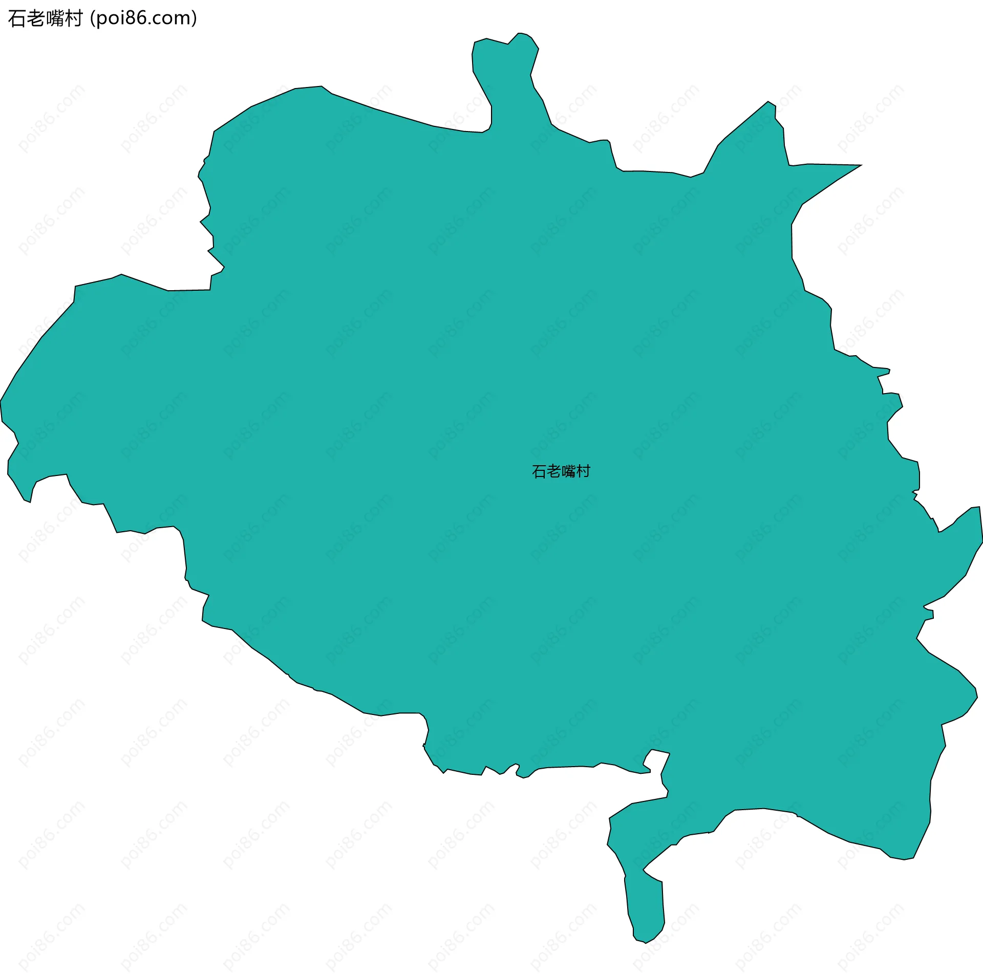 石老嘴村边界地图