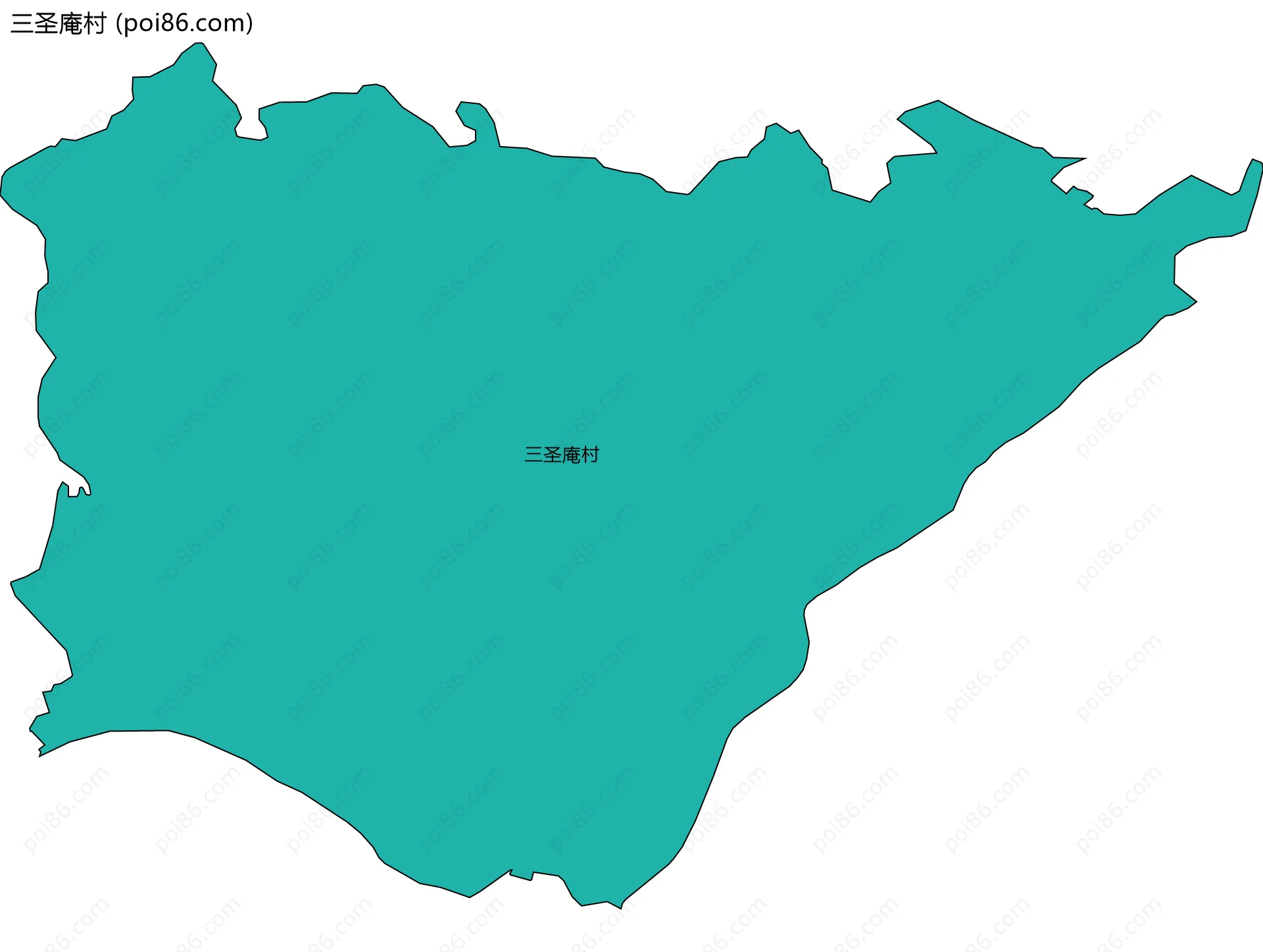 三圣庵村边界地图