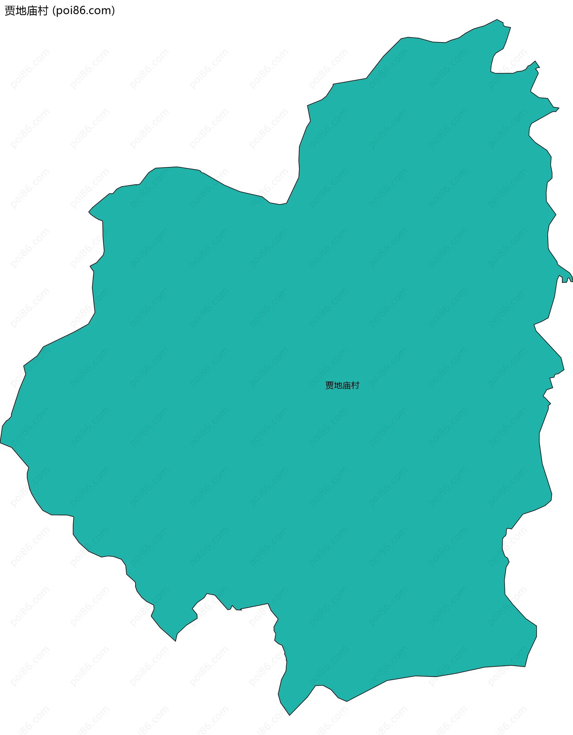 贾地庙村边界地图