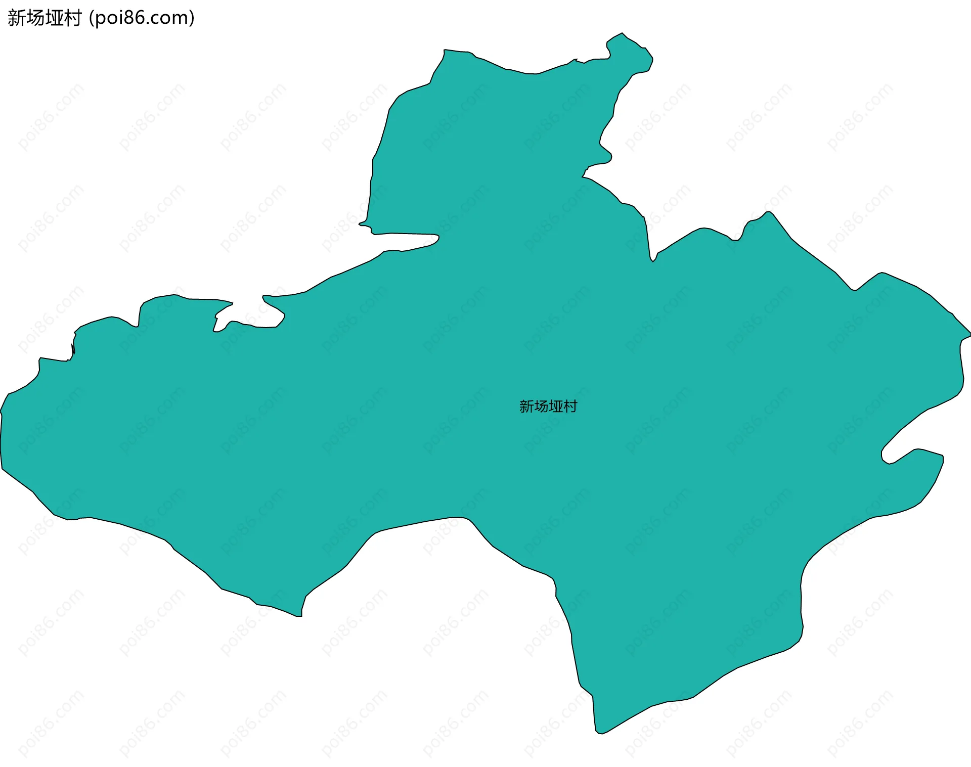 新场垭村边界地图