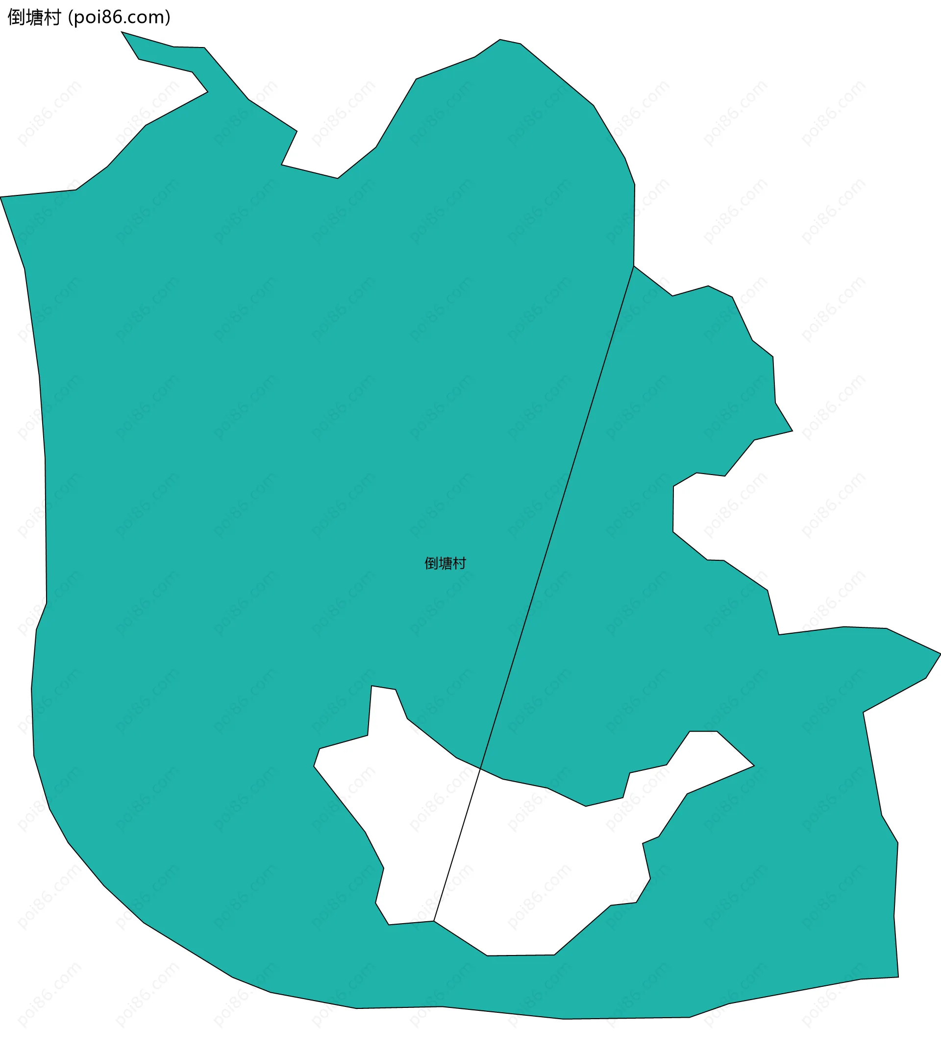 倒塘村边界地图